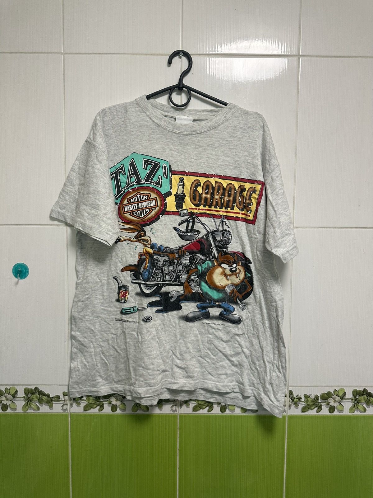 Harley Davidson × Warner Bros Vintage 1998 Harley Davidson Looney Tunes Taz Garage Riders Size US L / EU 52-54 / 3 - 1 Thumbnail