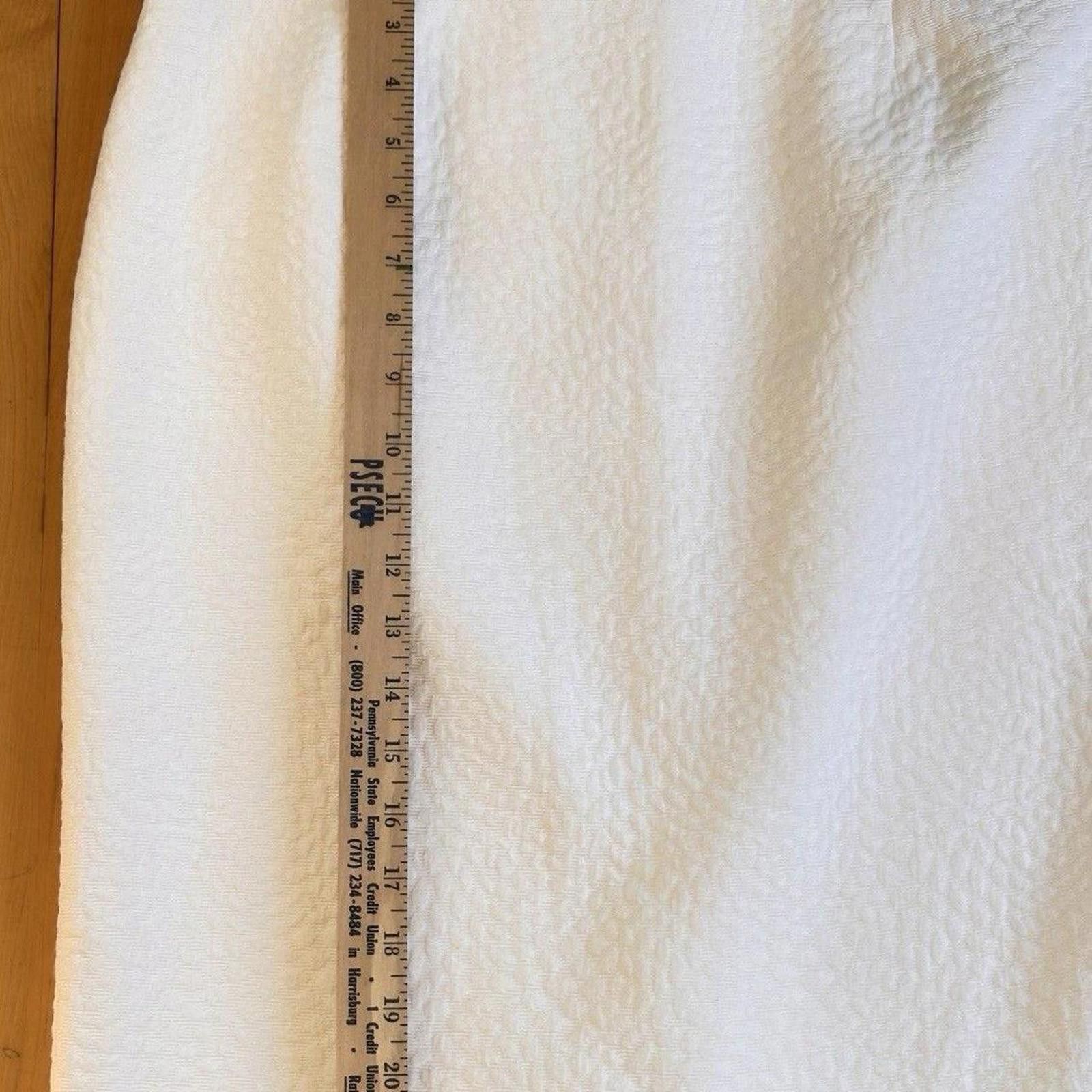 Calvin Klein Calvin Klein Women's Cream Skirt Cotton Blend Midi Pencil Size 32" / US 10 / IT 46 - 4 Thumbnail