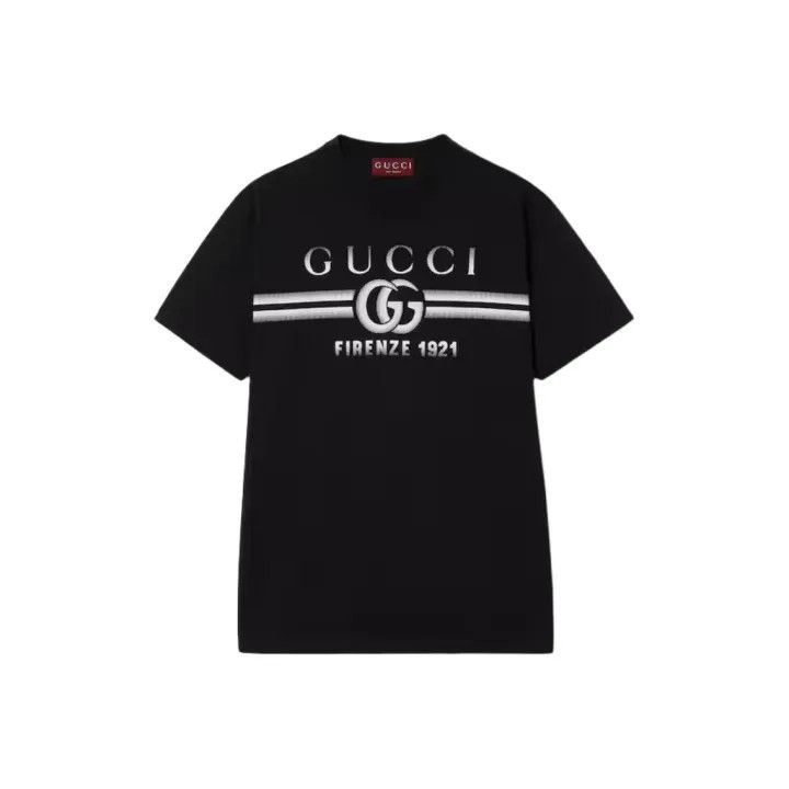 Gucci Gucci Black Lido Logo Short Sleeve T-Shirt Size US M / EU 48-50 / 2 - 1 Thumbnail