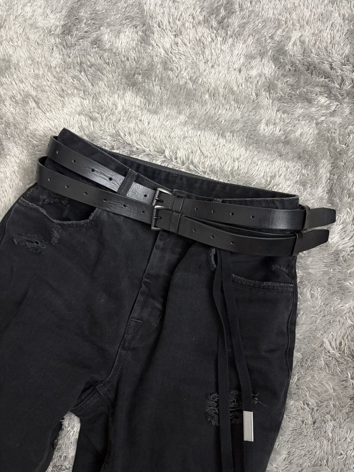 Ann Demeulemeester DOUBLE BELT Size ONE SIZE - 3 Thumbnail