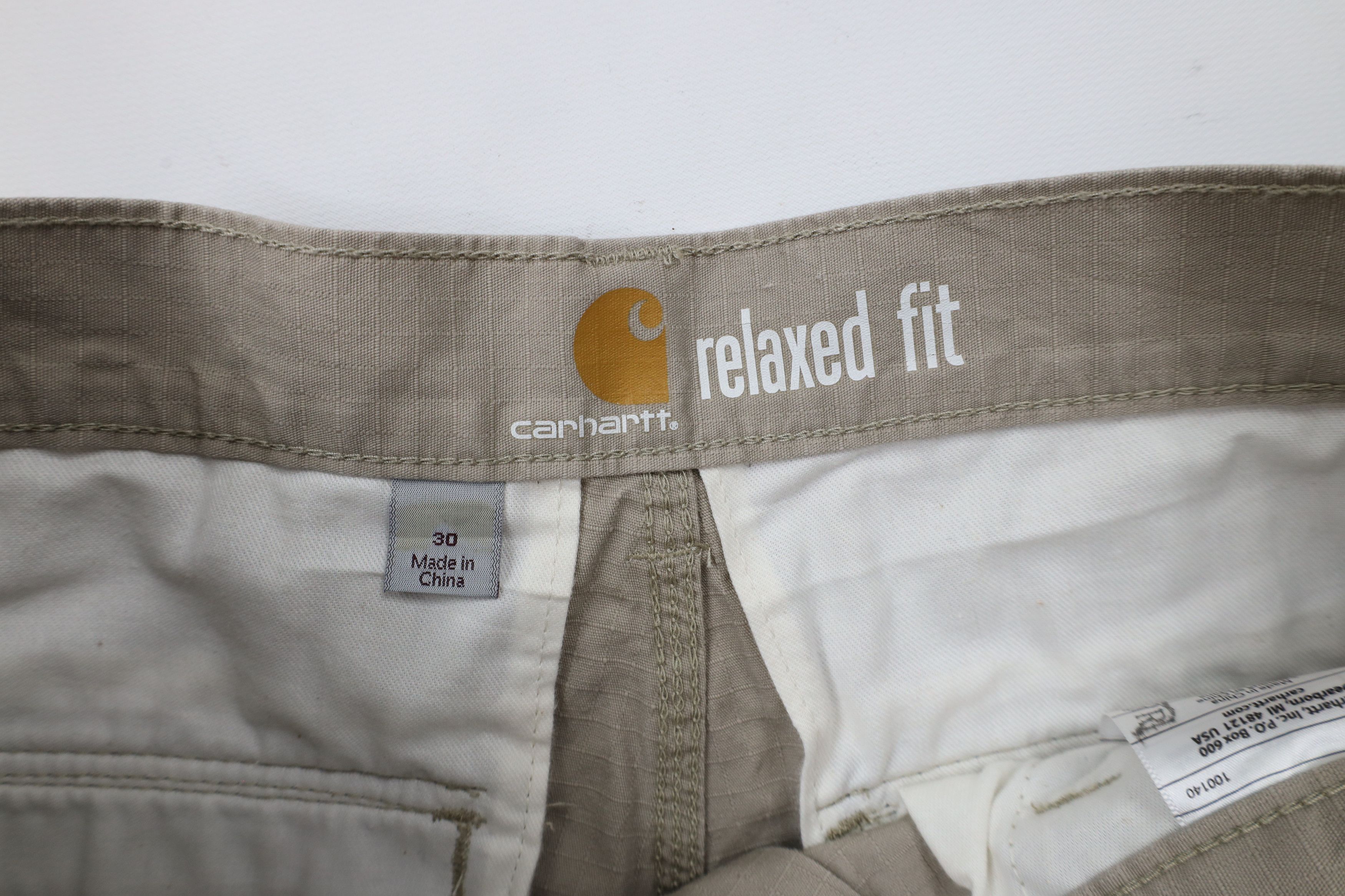 Carhartt × Vintage Vintage Carhartt Spell Out Relaxed Fit Ripstop Shorts Beige Size US 30 / EU 46 - 6 Thumbnail