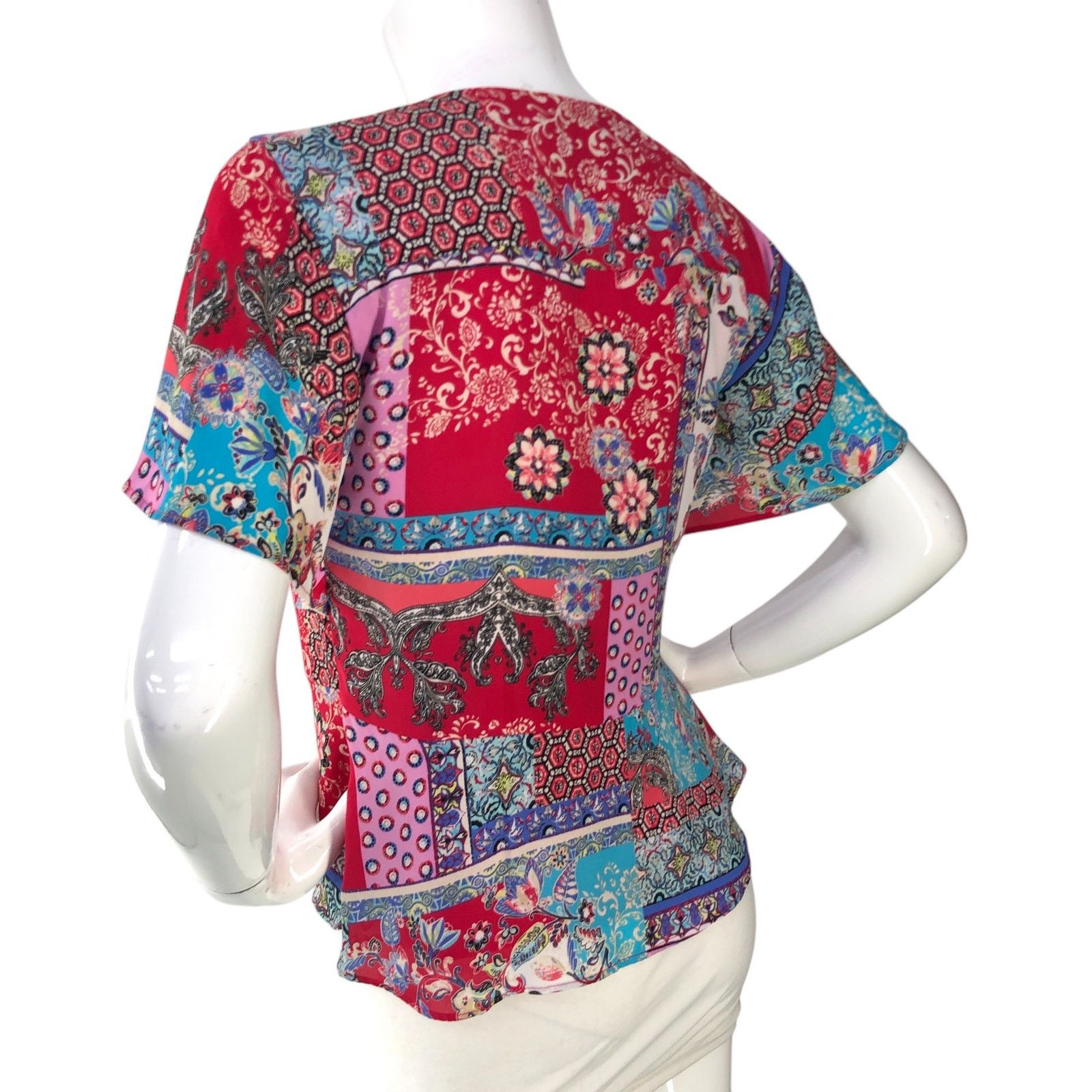 Chicos Chicos Size Petite 00P US 0/2P Top Peplum Flutter Sleeve Size XS / US 0-2 / IT 36-38 - 6 Thumbnail