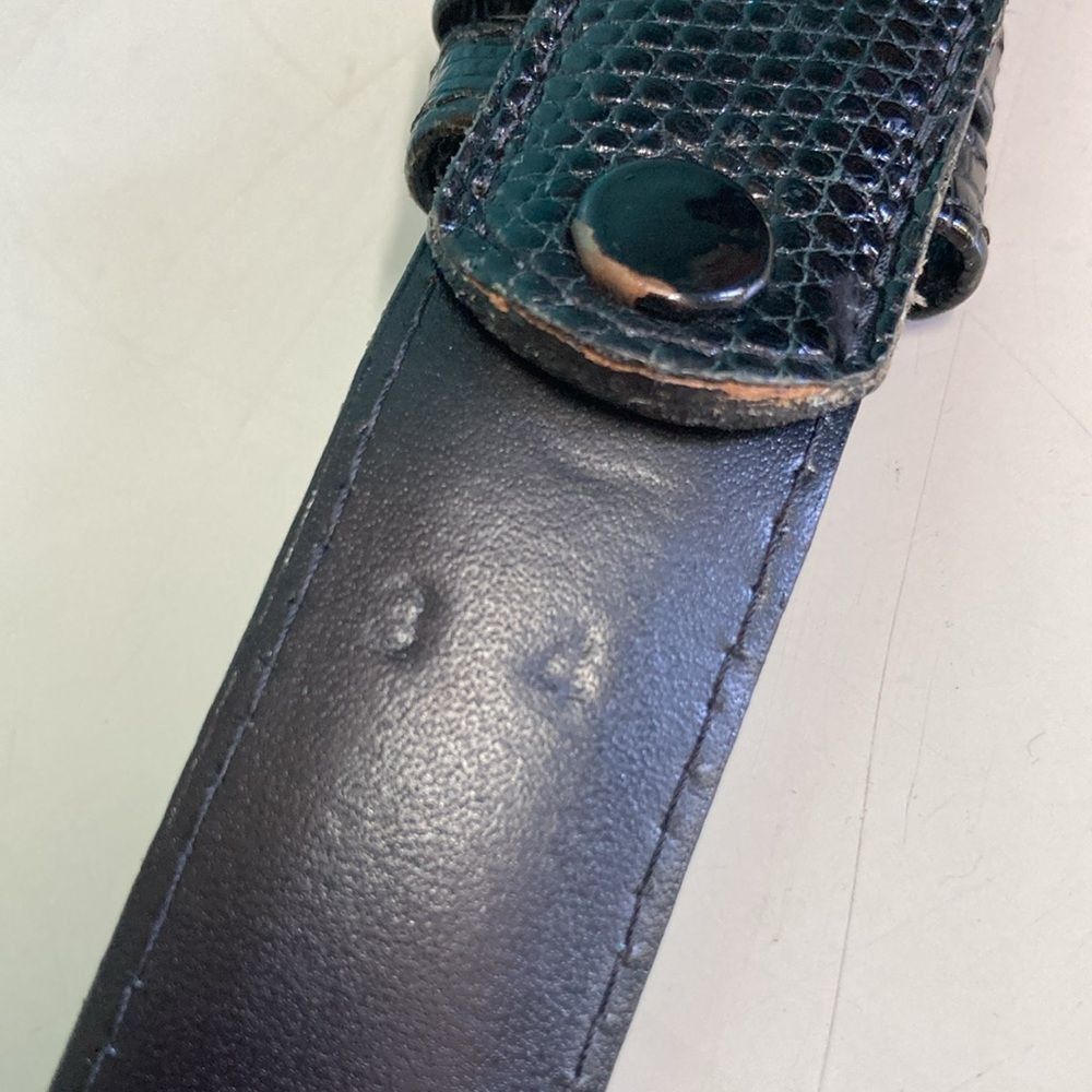 JH Design Jeff Deegan Designs Vintage Black Lizard Belt Mens Size 34 Size 34 - 10 Thumbnail