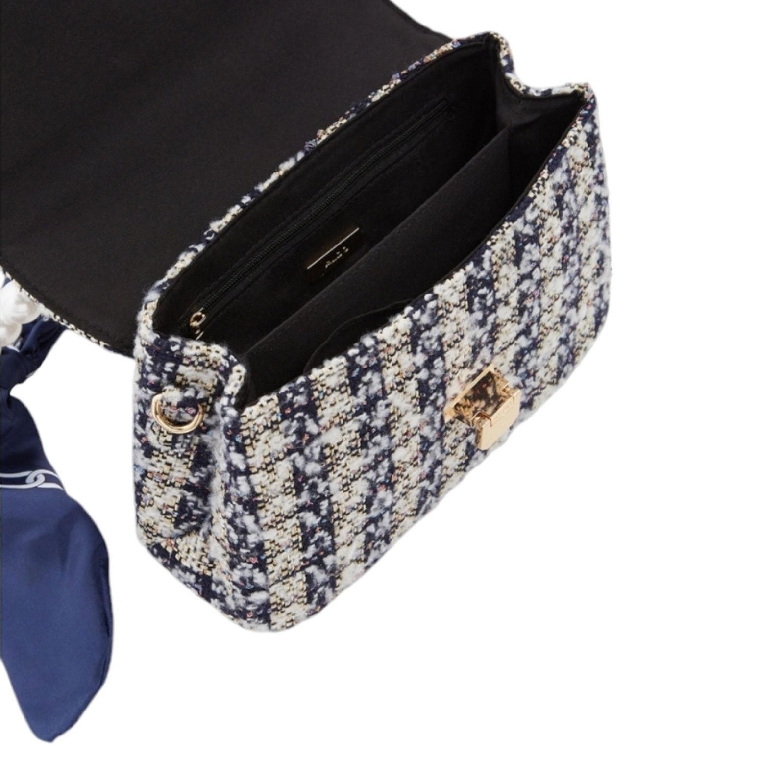Aldo Aldo Promenade Mini Tweed Navy Scarf Bag Size ONE SIZE - 9 Thumbnail