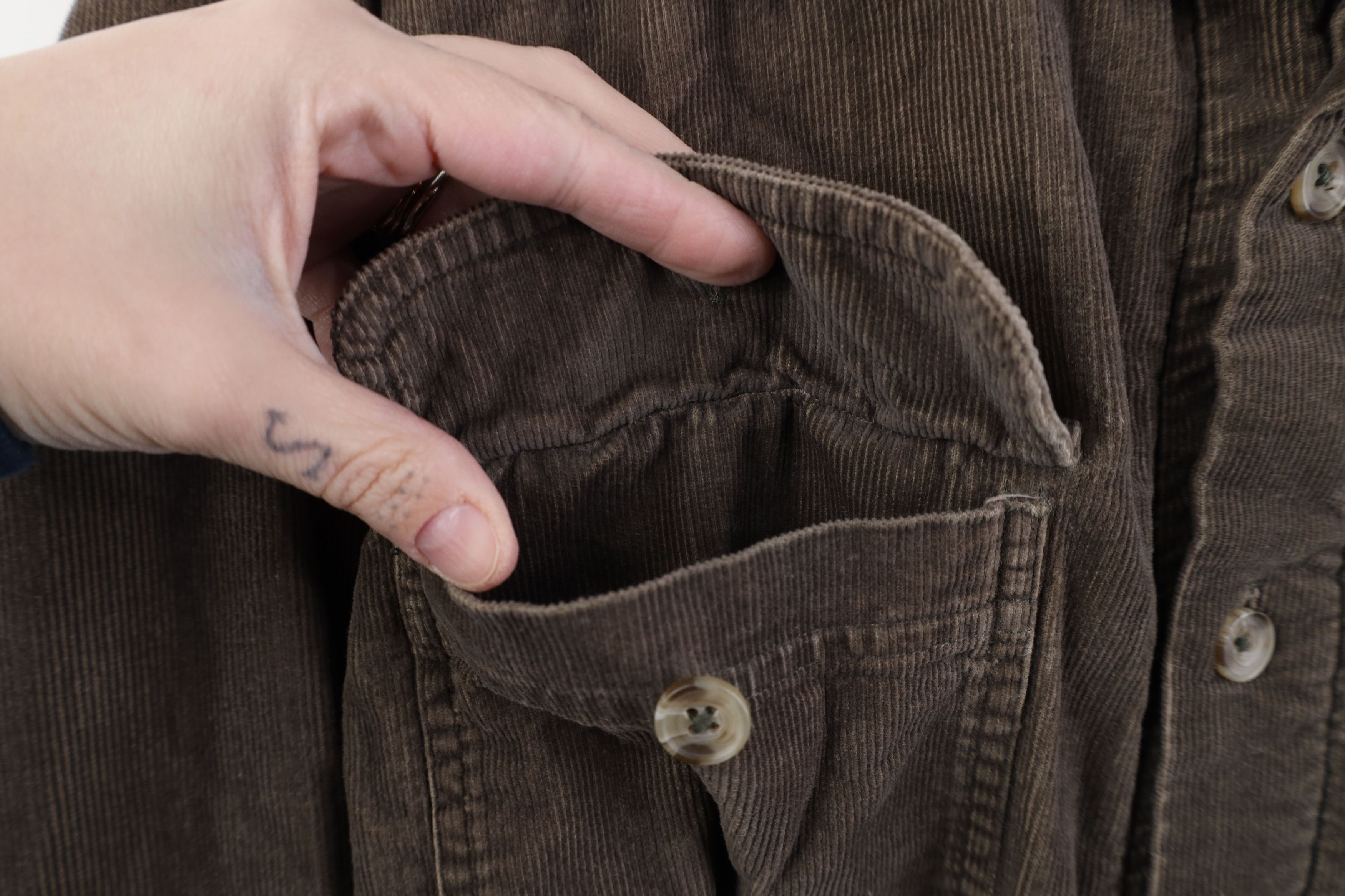 Vintage Vintage 90s Streetwear Lined Corduroy Shirt Jacket Jac Shirt Size US XL / EU 56 / 4 - 6 Thumbnail