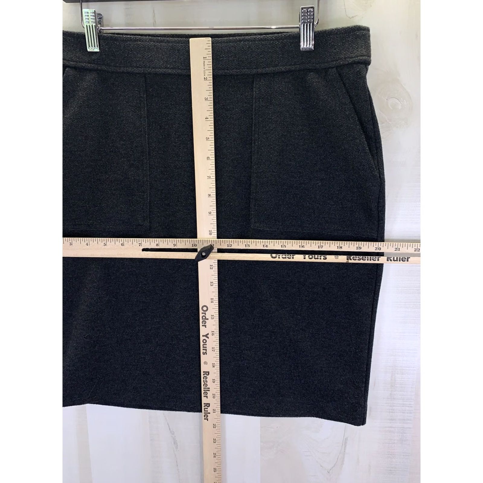 Loft Loft Gray Stretch Pocket Front Straight Skirt Womens Medium NWT-11228 Size 32" / US 10 / IT 46 - 3 Thumbnail