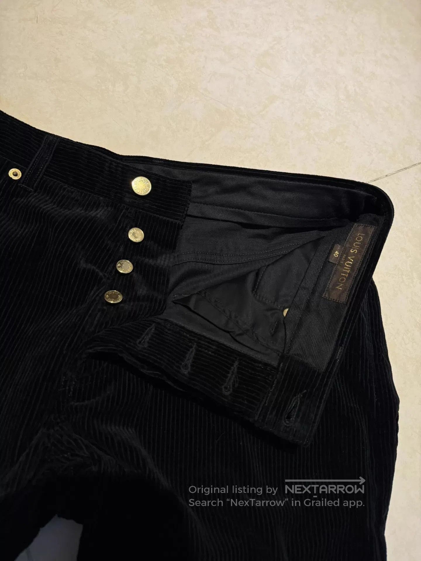 Louis Vuitton Black Corduroy Casual Pants Size 40. Size US 40 / EU 56 - 3 Thumbnail