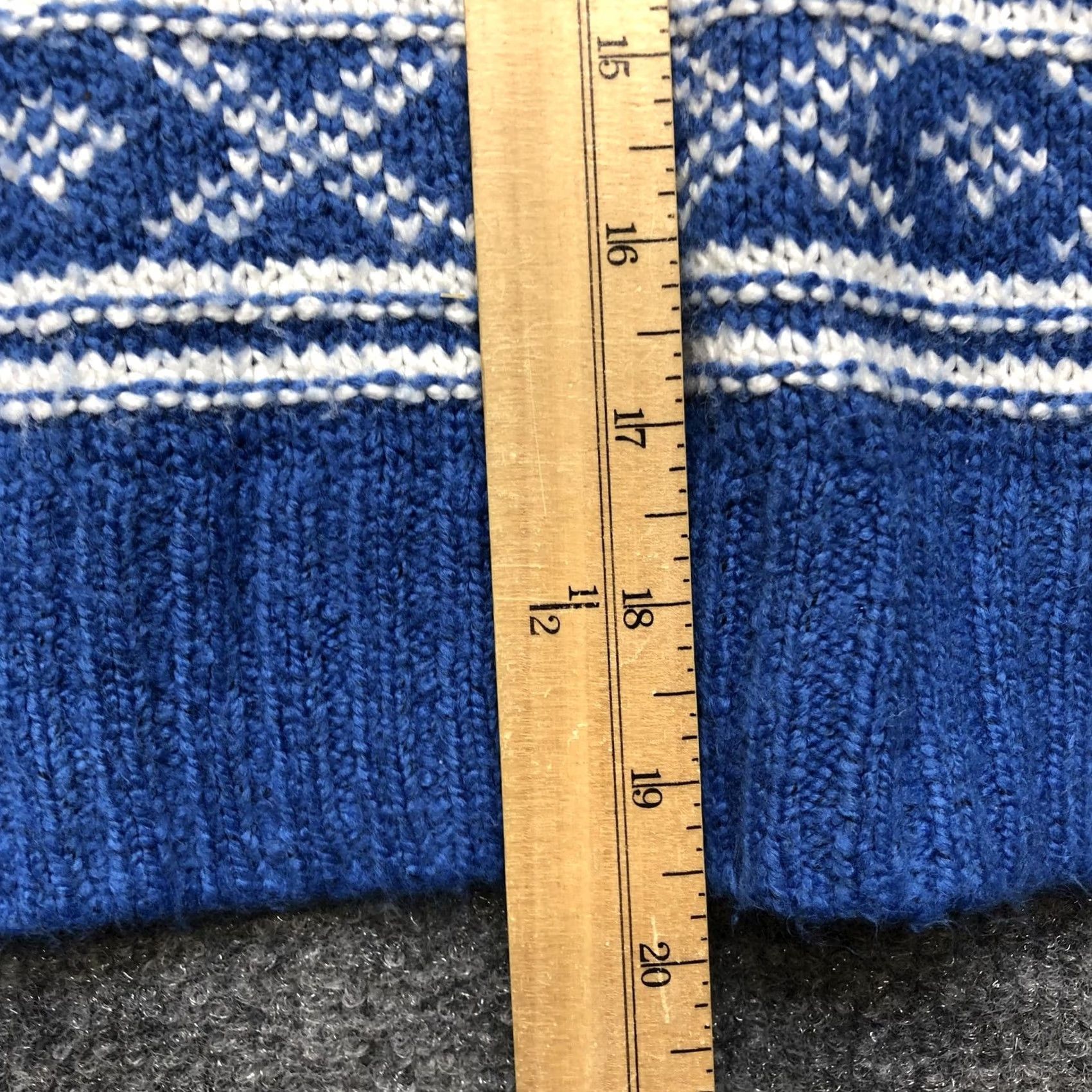 Vintage American Eagle Womens Small Blue Fair Isle Knit Crewneck Pullover Cozy Size S / US 4 / IT 40 - 2 Thumbnail