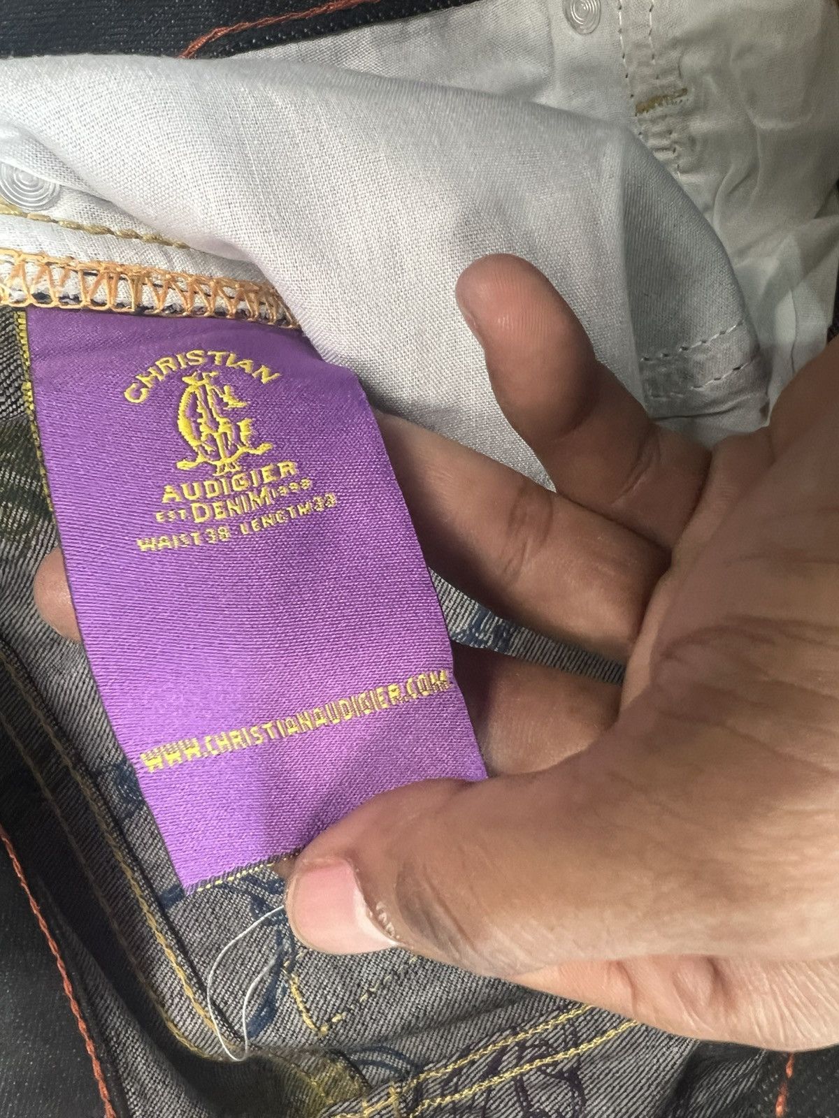 Christian Audigier Vintage super rare edhardy by Christian Audigher denim - 39 Size US 39 - 8 Thumbnail