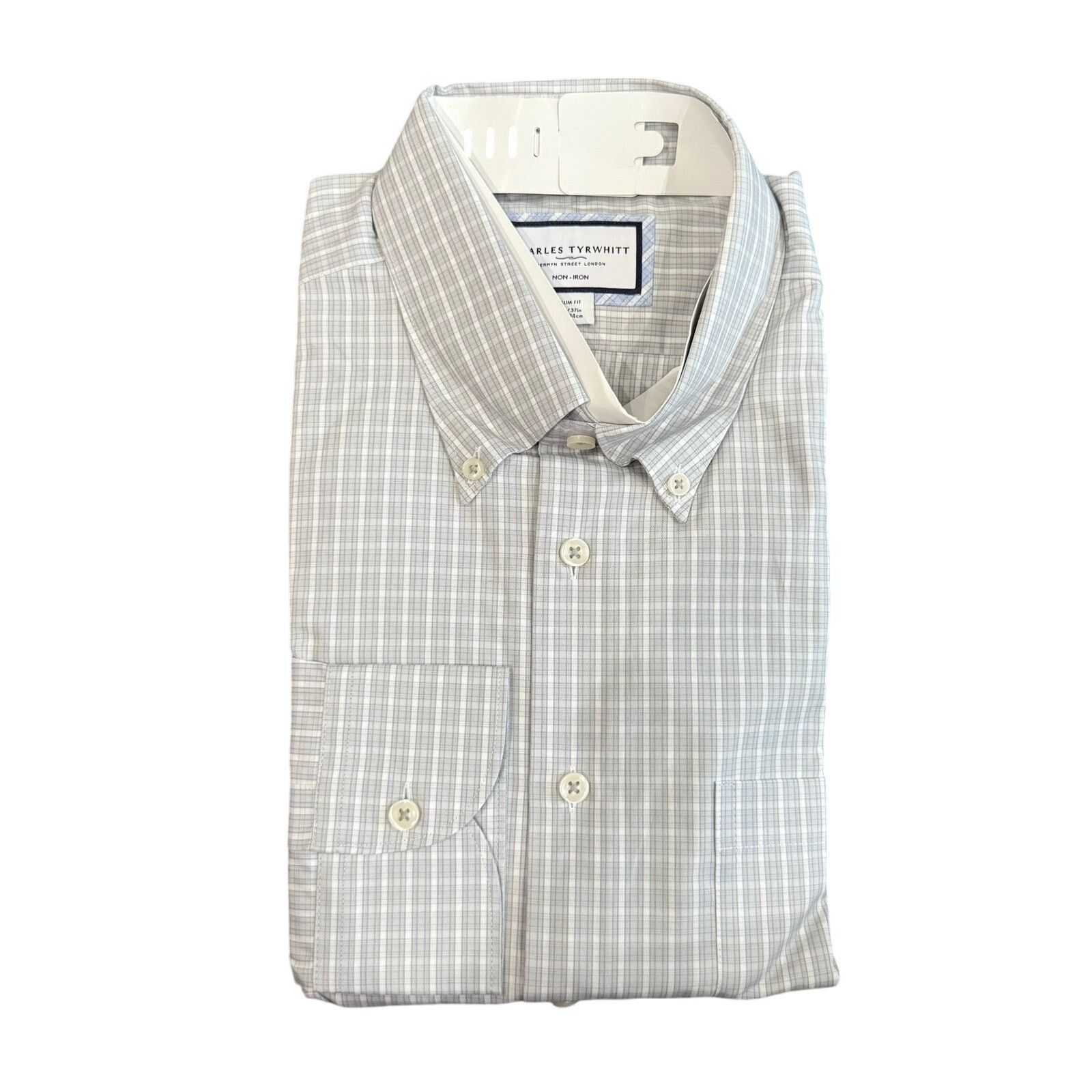 Charles Tyrwhitt Charles Tyrwhitt Non-Iron Slim Fit Check Shirt, Size 17/37 Size US XL / EU 56 / 4 - 1 Thumbnail