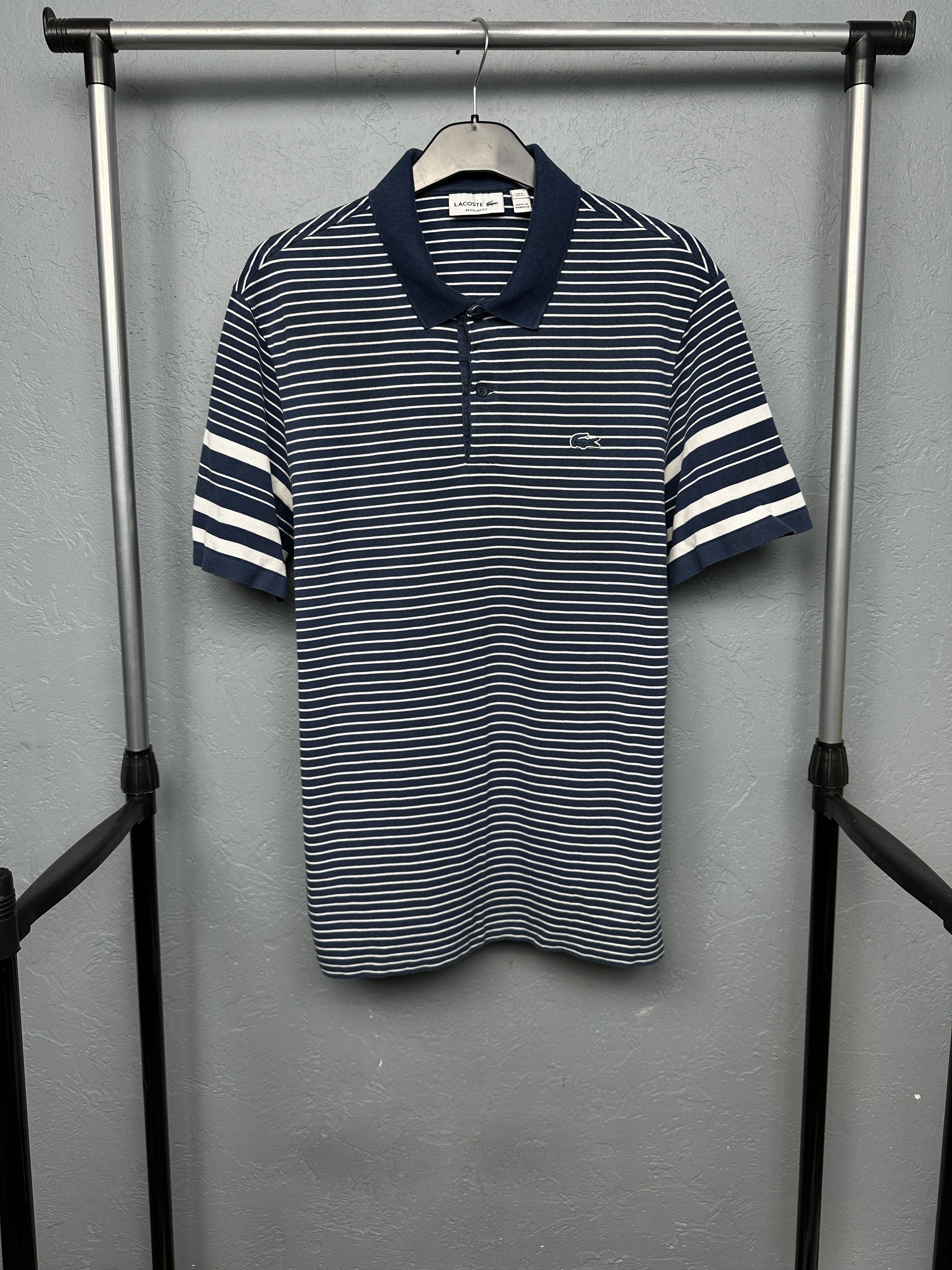 Lacoste Lacoste Mens Striped Polo Shirt Size XL Size US XL / EU 56 / 4 - 1 Thumbnail
