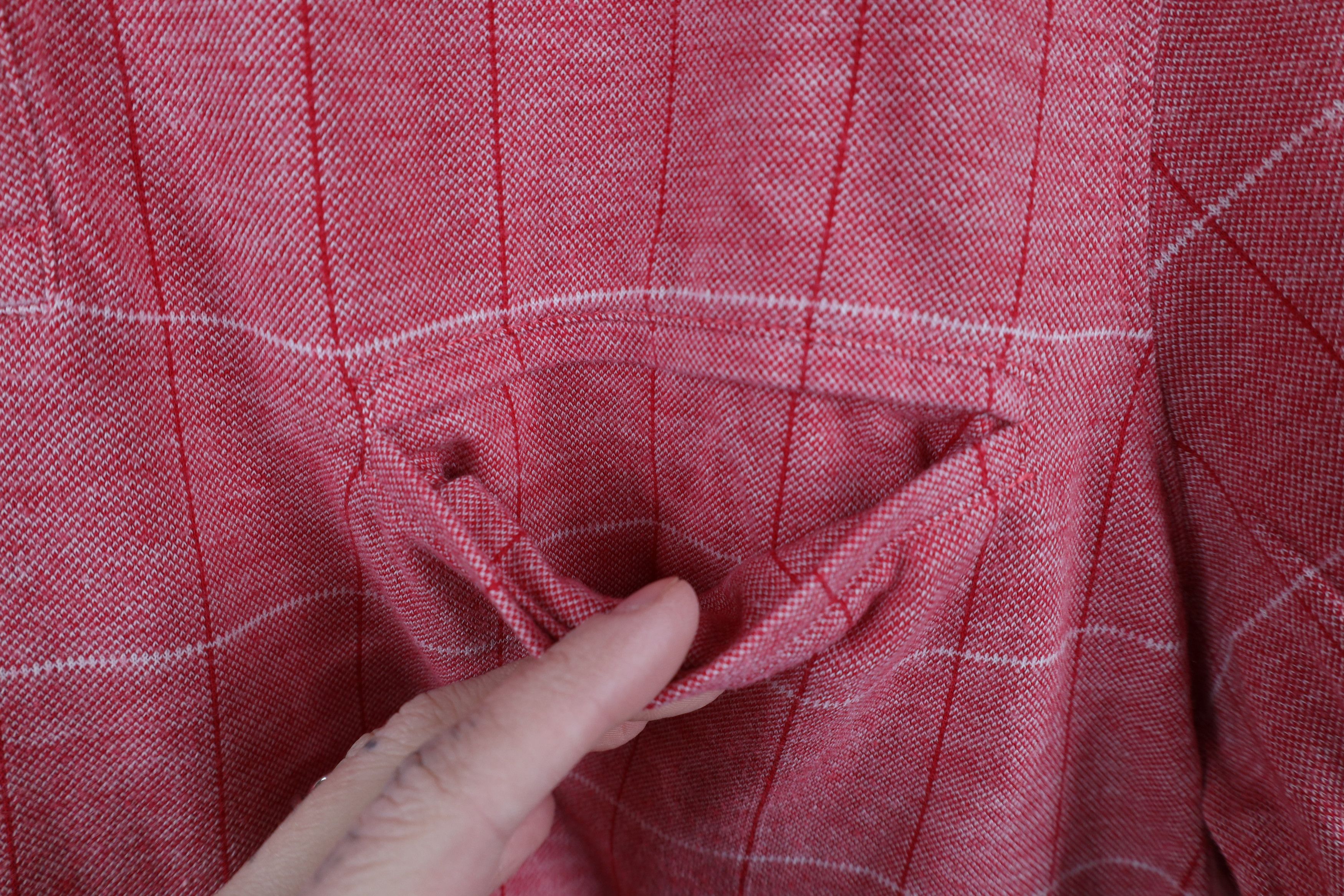 Vintage Vintage 90s Streetwear Knit Pullover Polo Shirt Red Plaid Size US L / EU 52-54 / 3 - 4 Thumbnail