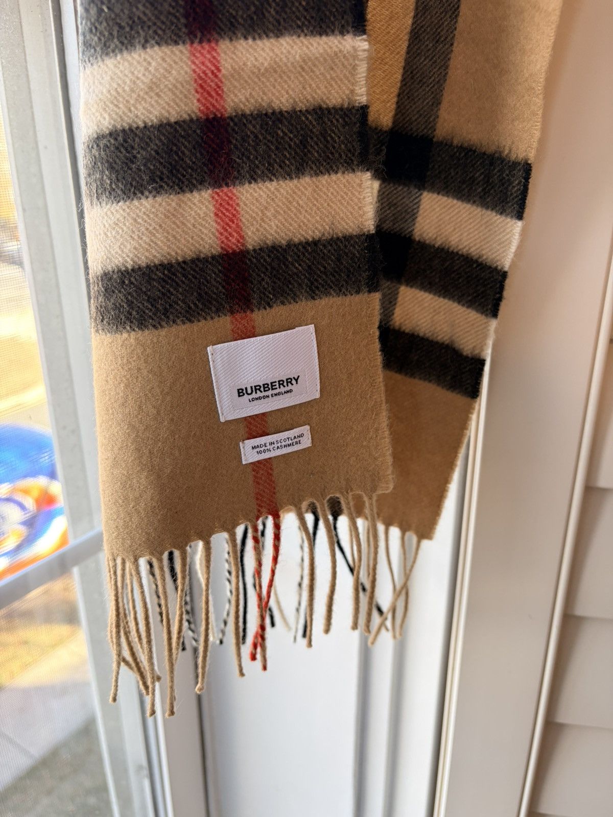 Burberry Burberry Classic Check Scarf Iconic Archive Beige Unisex Size ONE SIZE - 8 Thumbnail