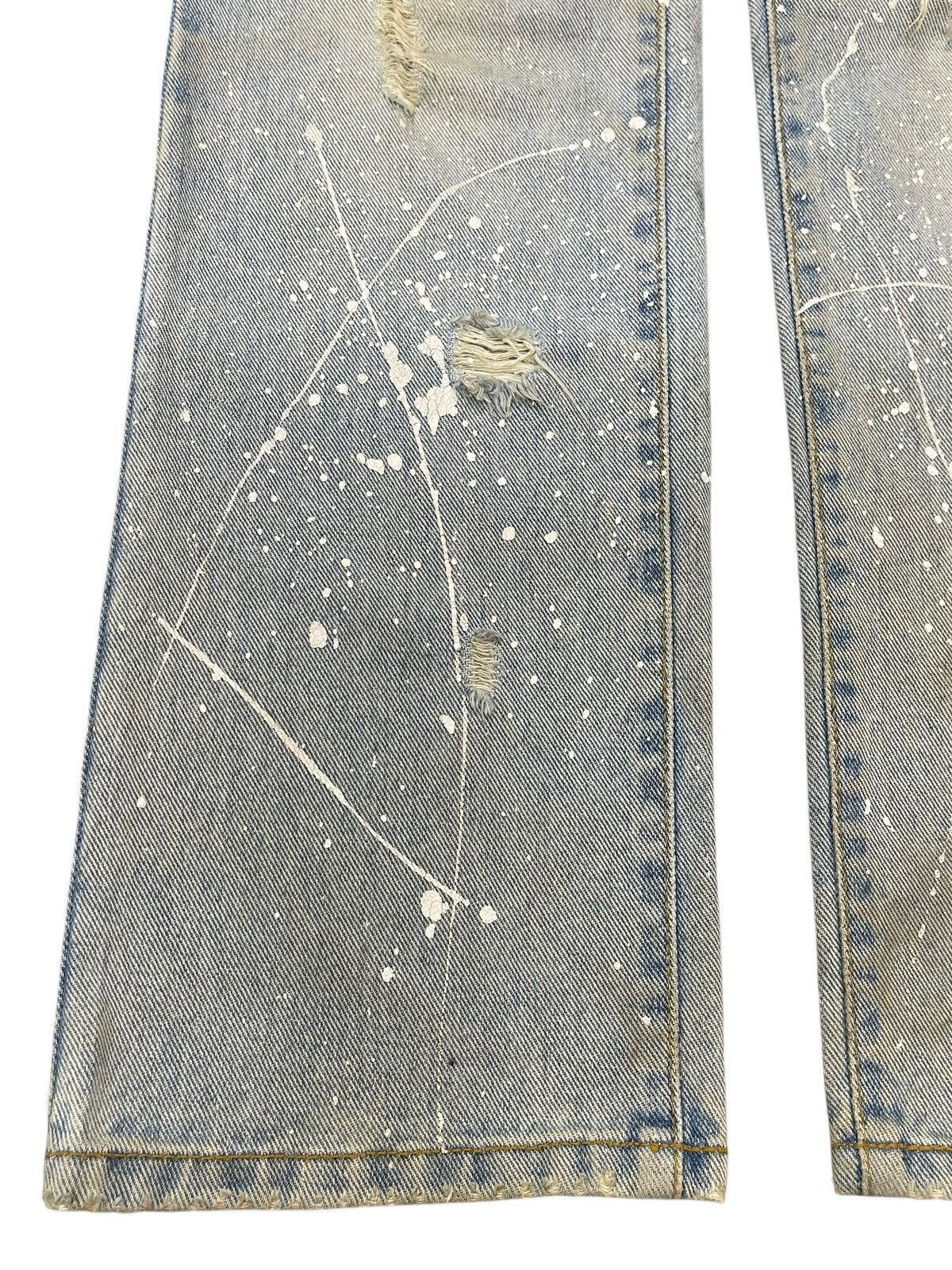 If Six Was Nine Vintage Japanese Brand Faded Distress Paint Splatter Jeans Size US 31 - 7 Thumbnail