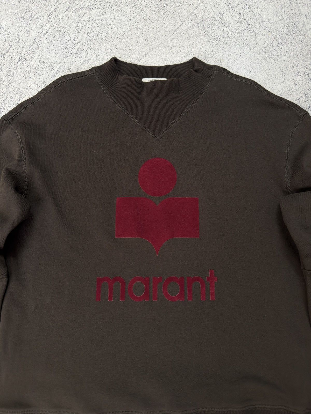 Isabel Marant Etoile Isabel Marant Étoile Milly Logo Sweatshirt Brown/Burgundy Size S / US 4 / IT 40 - 10 Thumbnail