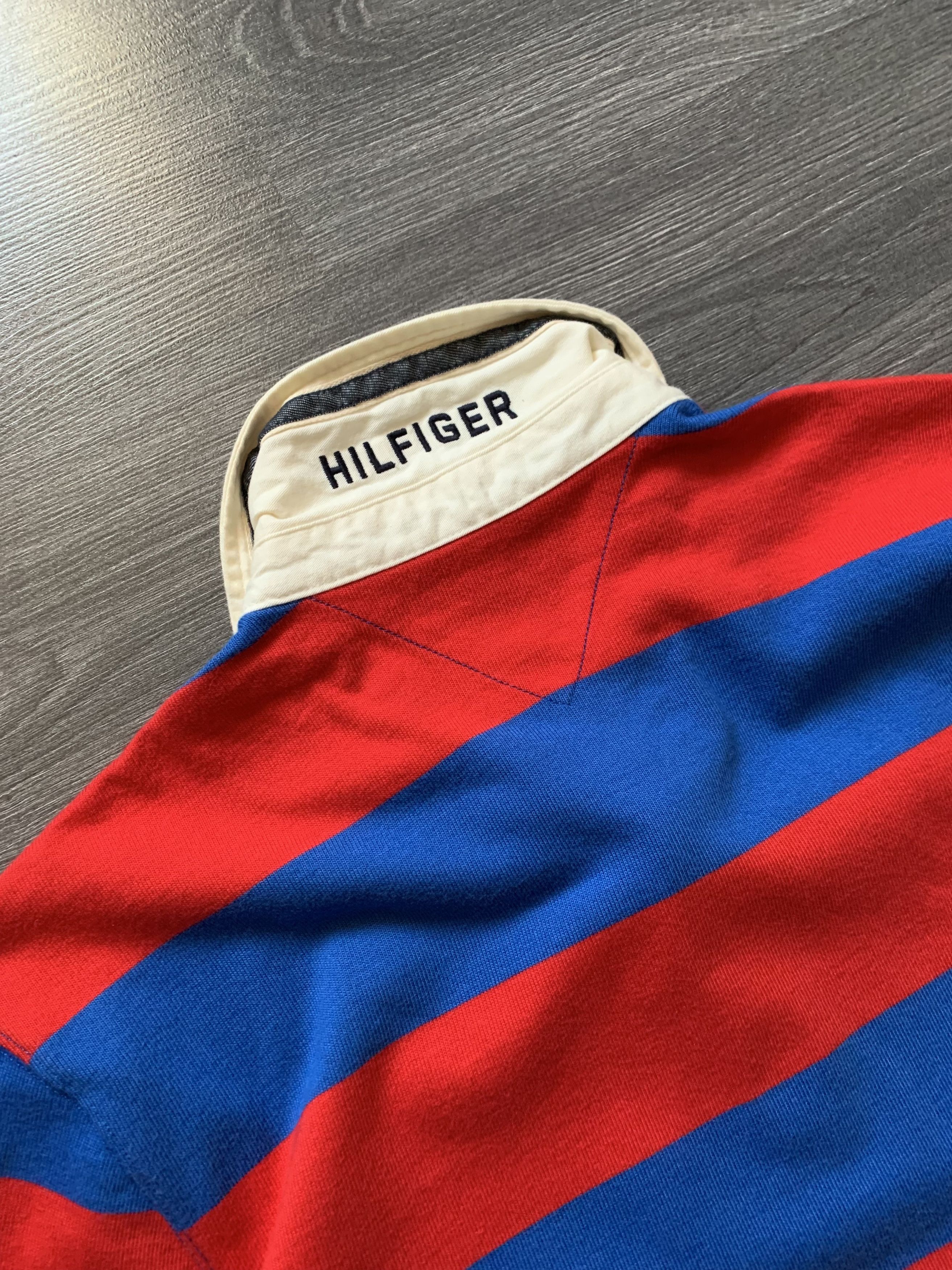 Tommy Hilfiger Tommy Hilfiger Y2K Striped Long Sleeve Rugby Shirt Size US L / EU 52-54 / 3 - 4 Thumbnail