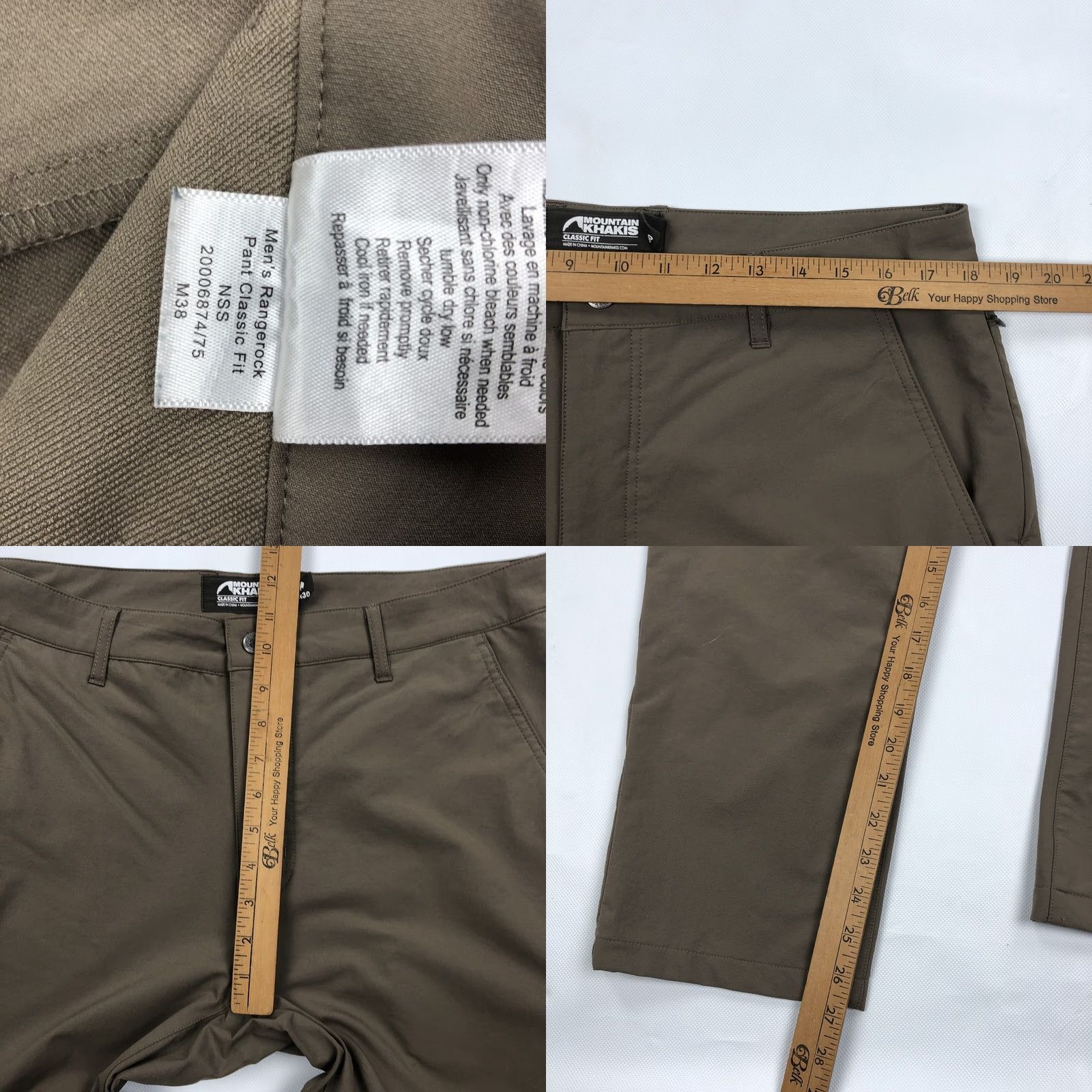 Mountain Khakis Mountain Khakis Rangerock Pants 36x27 Khaki Nylon Spandex Classic Fit Cargo Outdoor Pockets Mens Size US 36 / EU 52 - 8 Thumbnail