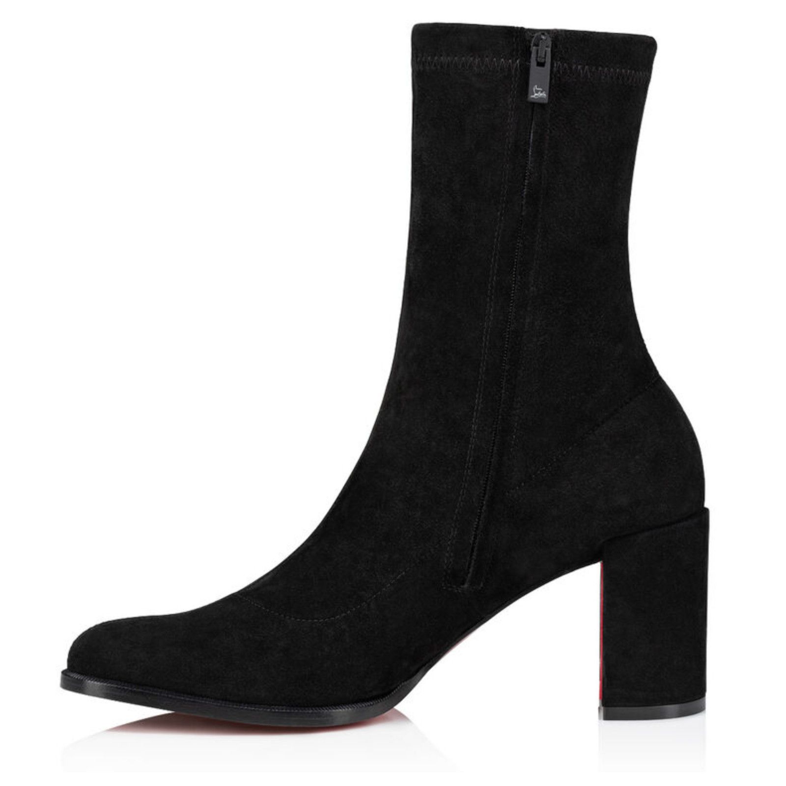 Christian Louboutin Christian Louboutin Stretchadoxa 70 Black Suede Block Heel Size US 7 / IT 37 - 11 Thumbnail