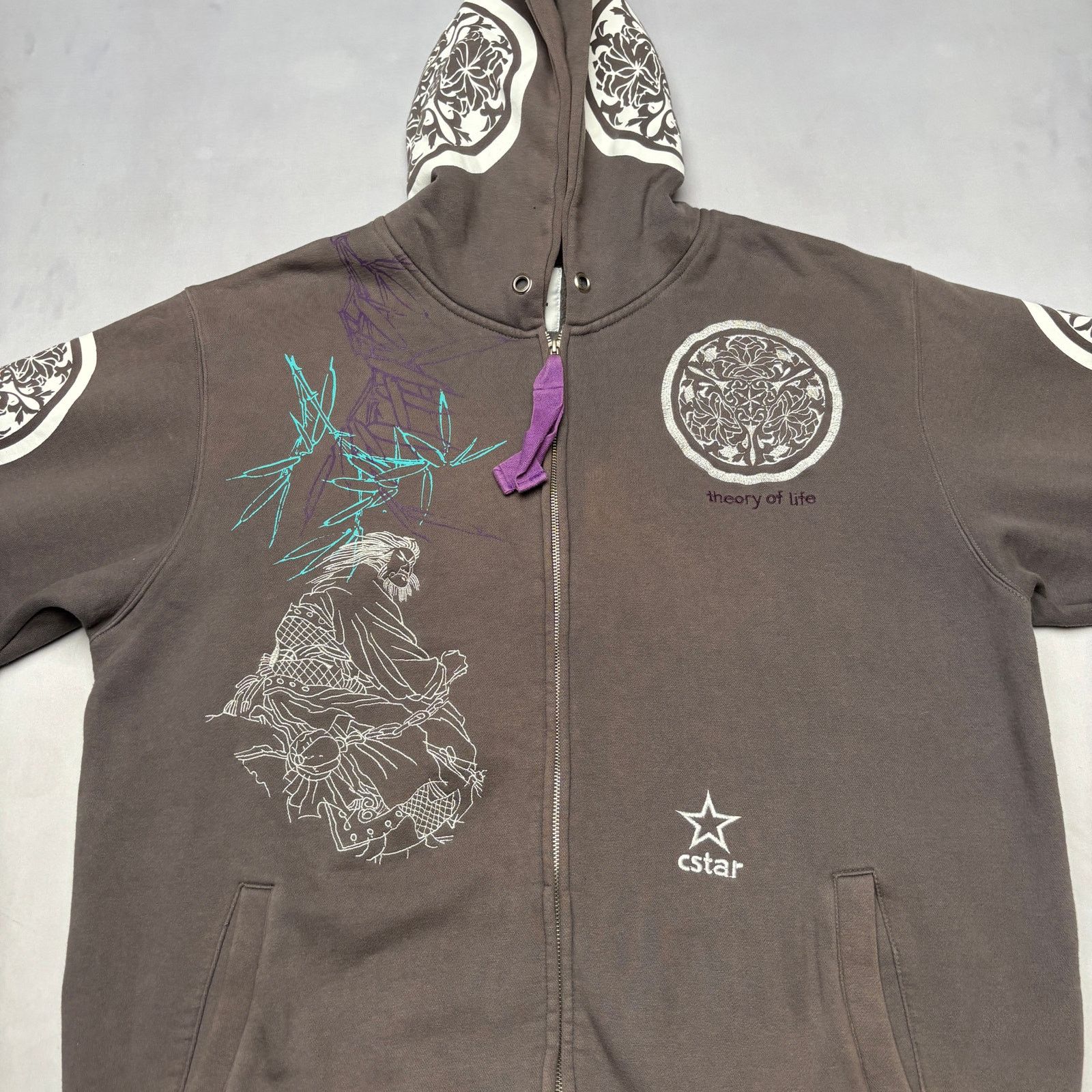 Ciano Farmer Cstar Ciano Farmer Theory of Life Y2K Full Zip Hoodie 2XL Size US XXL / EU 58 / 5 - 2 Thumbnail