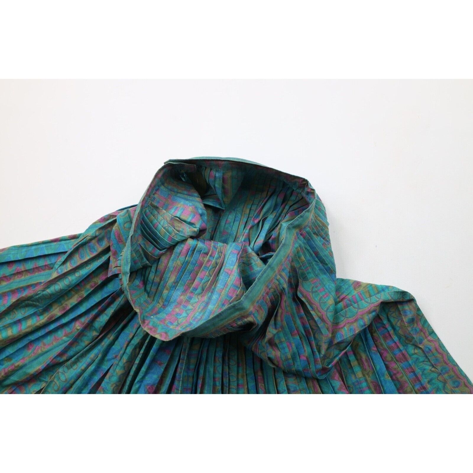 Vintage Vintage 60s 70s Streetwear Rainbow Abstract Pleated Skirt Size 26" / US 2 / IT 38 - 5 Thumbnail