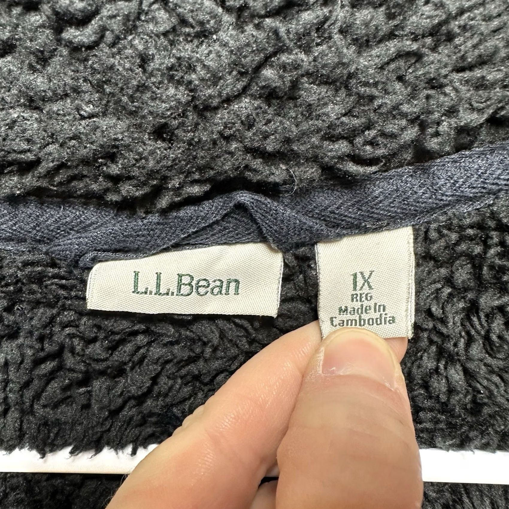 Vintage LL Bean Cardigan Sweater Womens 1X Gray Sherpa Lined Cozy Open Pockets GUC Size XL / US 12-14 / IT 48-50 - 4 Thumbnail