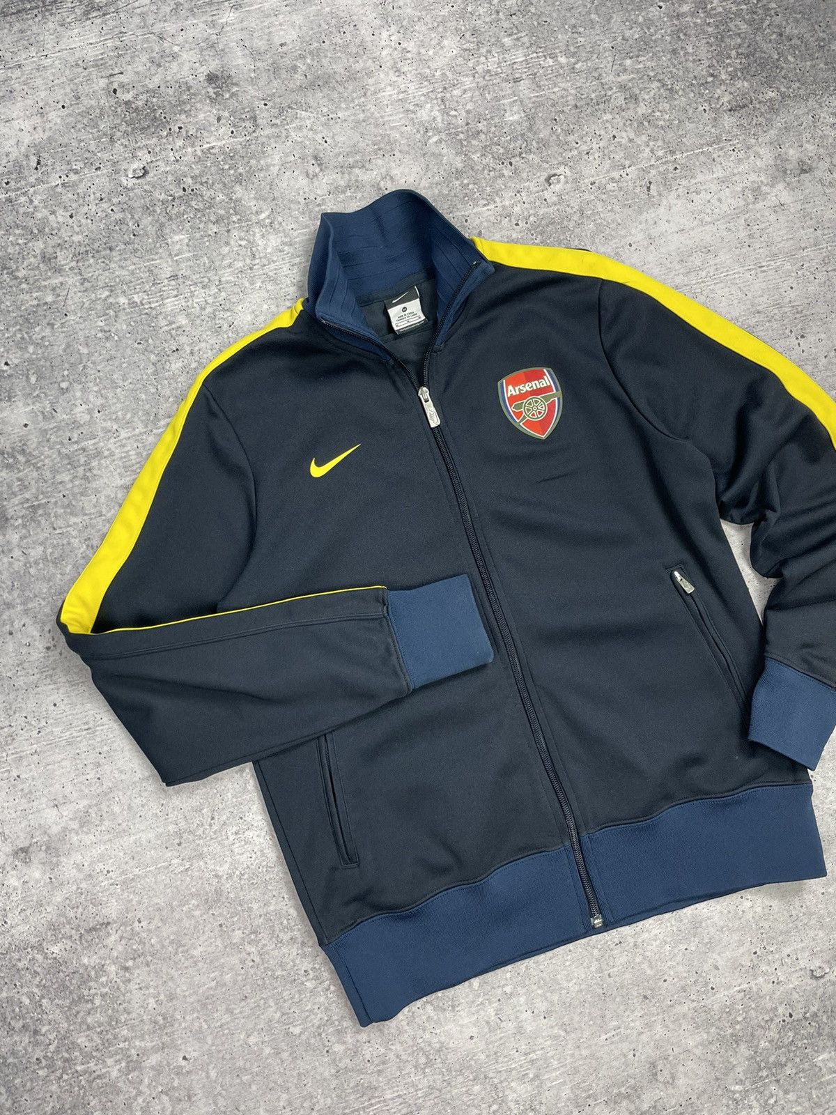 Nike × Vintage Vintage Nike Y2K Style Football Arsenal Big Logo Zip Olympic Size US M / EU 48-50 / 2 - 5 Thumbnail