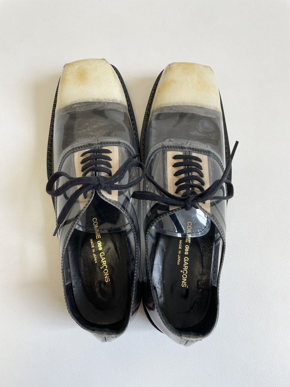 Comme des Garcons A/W 2002 Square Toe PVC Oxford Shoes Size US 8 / IT 38 - 9 Thumbnail