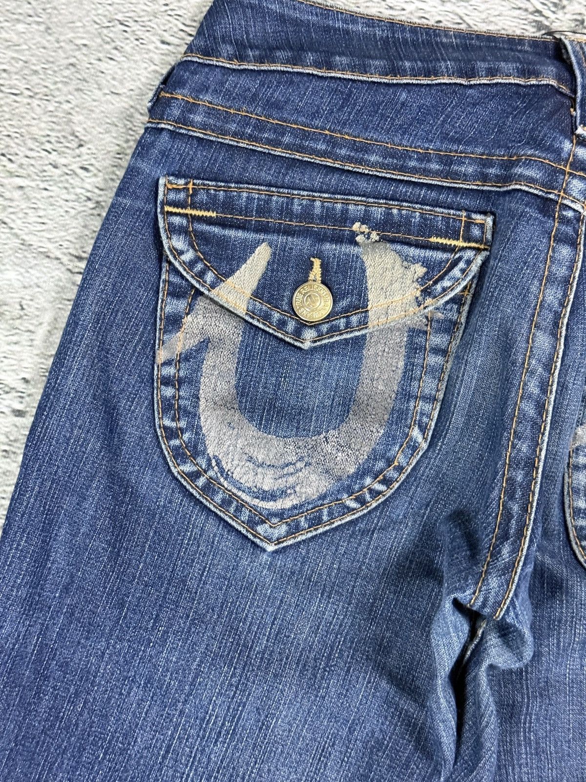 True Religion True Religion jeans Flared bootcut navy silver blue painted Size 27" / US 4 / IT 40 - 3 Thumbnail