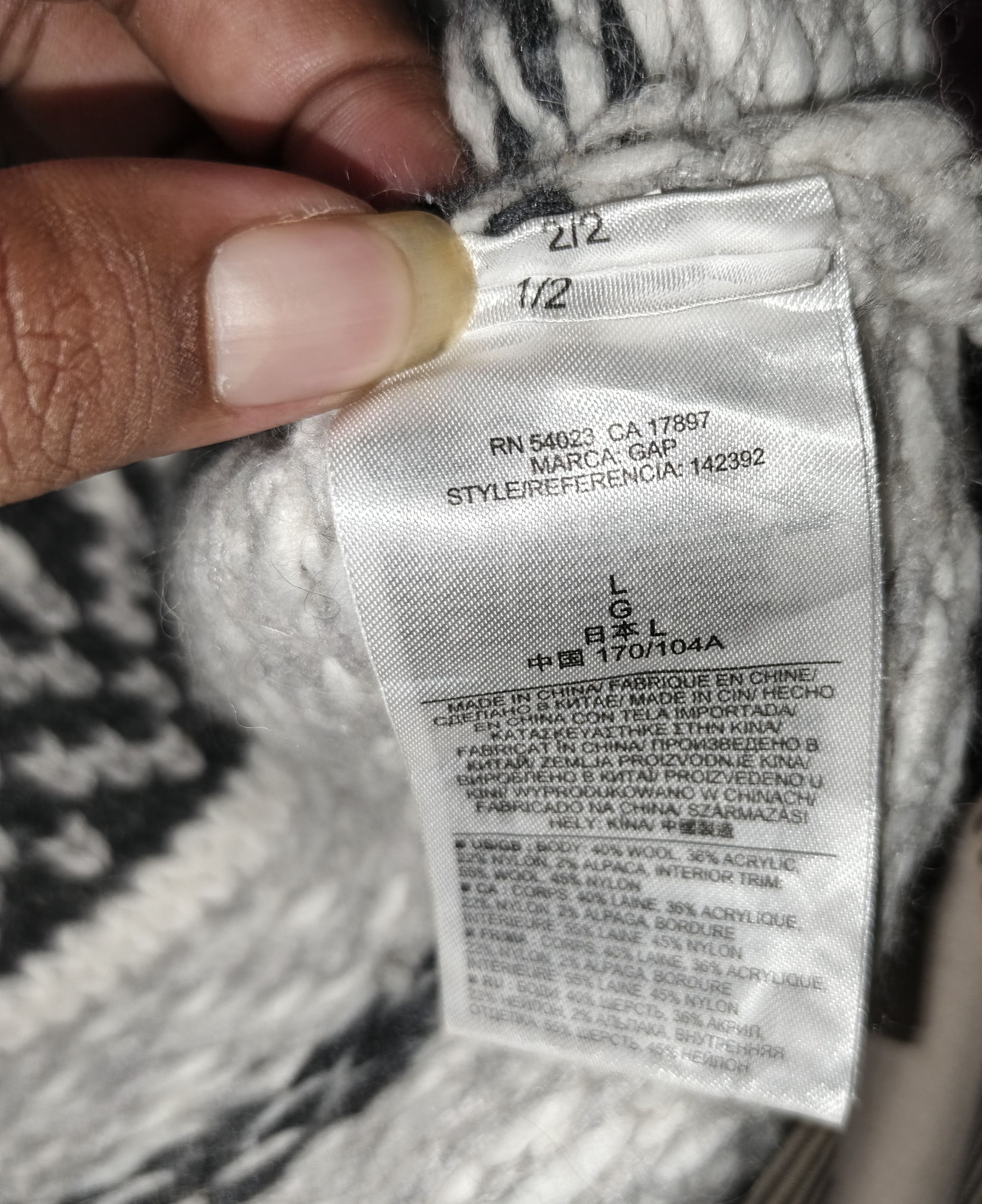 Gap Fair isle sweater bomber jacket Size L / US 10 / IT 46 - 9 Thumbnail