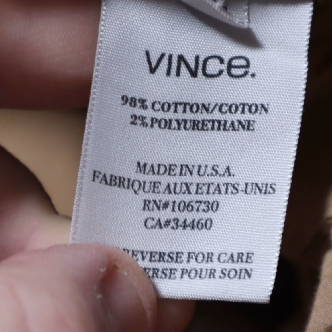 Vince Vince. Lola Stovepipe Cotton Canvas Chino Pants Camel Women's 31 Size 24" / US 00 / IT 34 - 6 Thumbnail