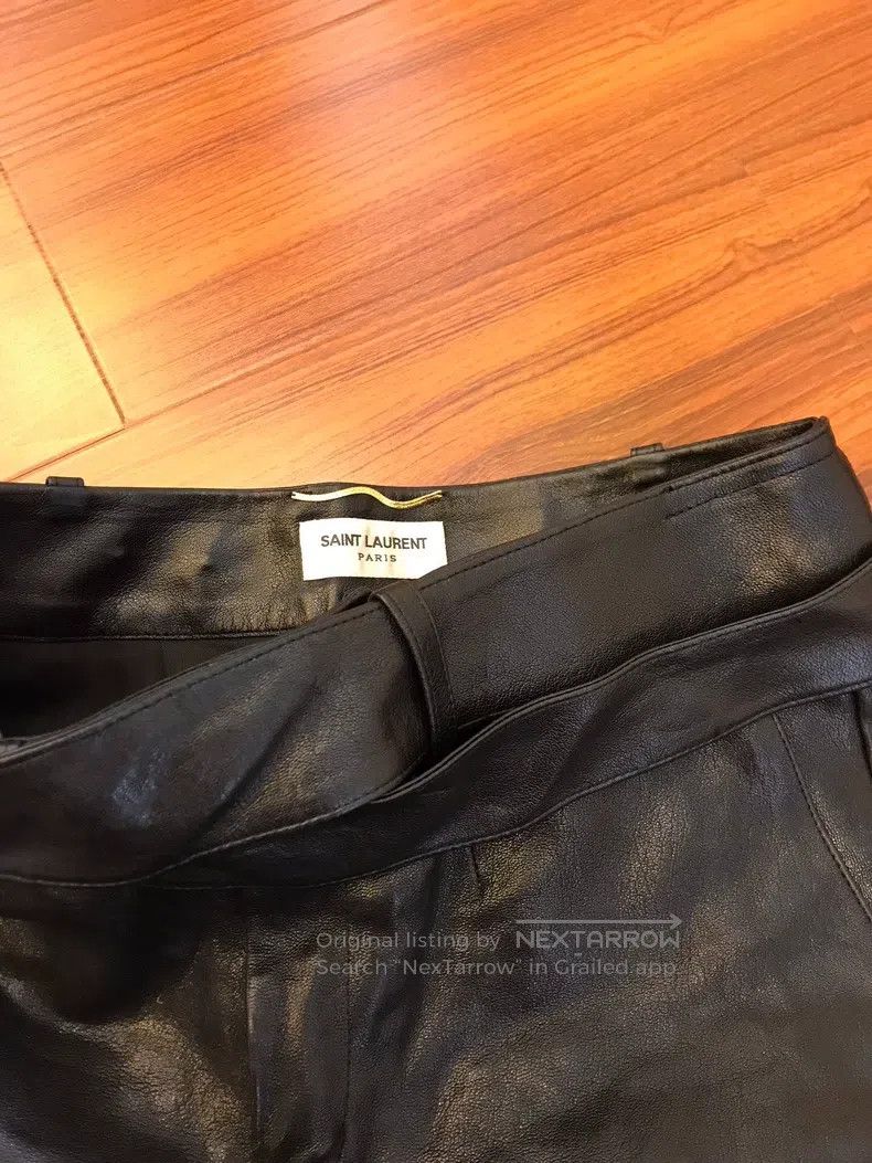 Saint Laurent Paris Saint Laurent Paris Ladies Leather Pants Size 37" - 6 Thumbnail