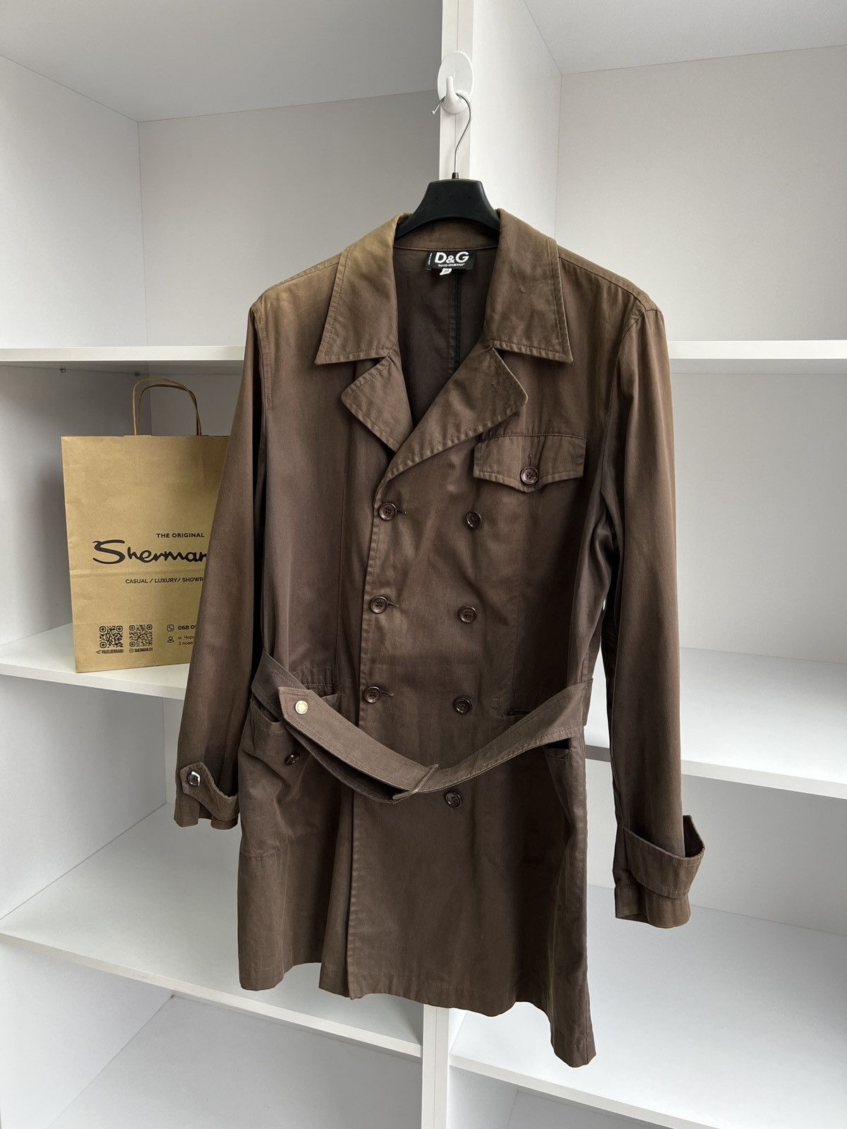 Dolce & Gabbana × Vintage Vintage Dolce Gabbana brown old money style trench coat Size US M / EU 48-50 / 2 - 2 Thumbnail