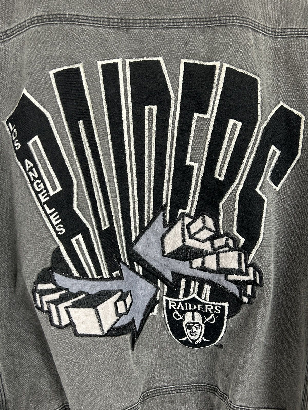 NFL 90s Vintage Campri Los Angeles Raiders NFL Conference Jacket Size US M / EU 48-50 / 2 - 2 Thumbnail
