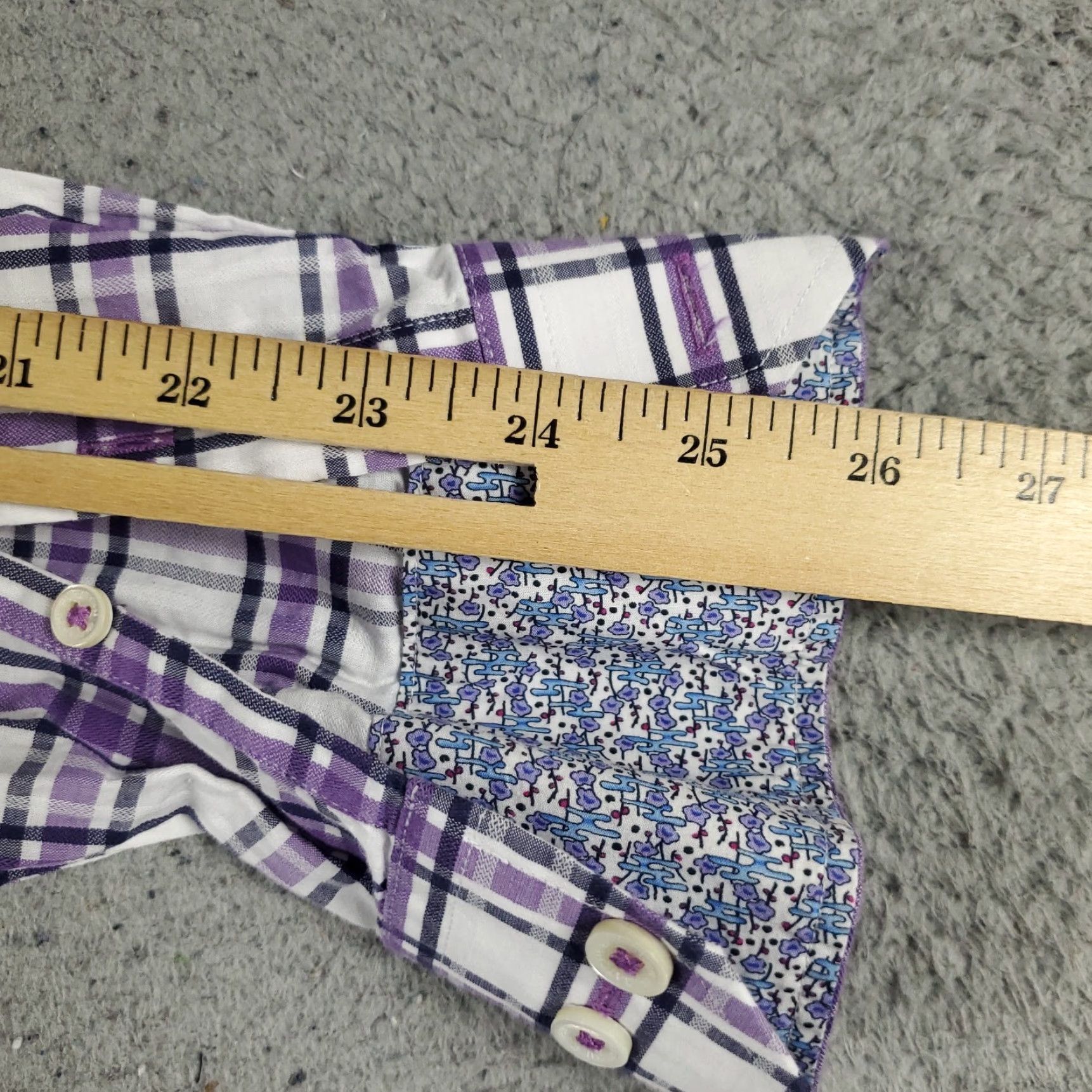 BUGATCHI Bugatchi Uomo Button-Up Shirt Mens Large Purple Plaid Classic Fit Long Sleeve Size US L / EU 52-54 / 3 - 6 Thumbnail