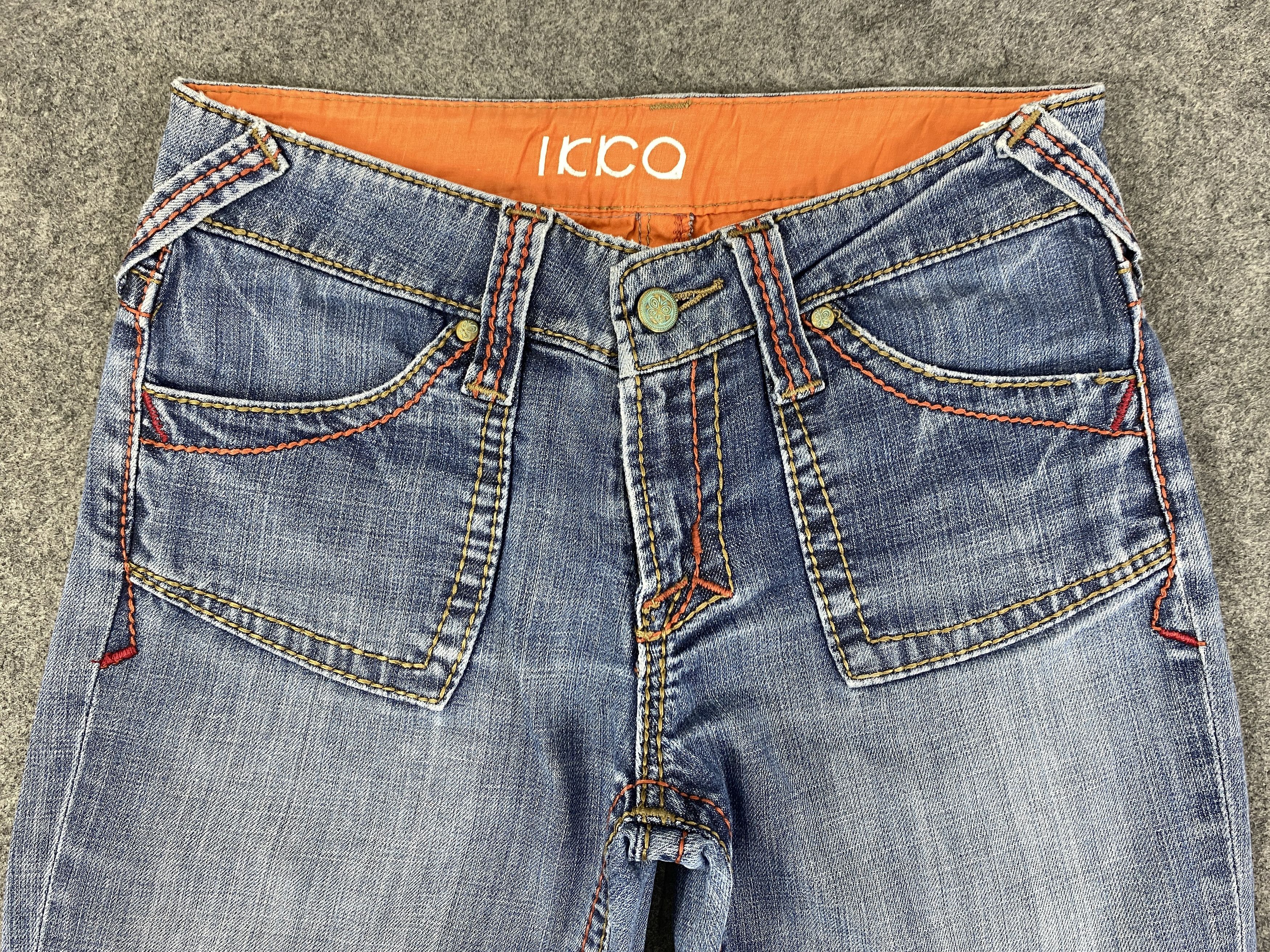 Japanese Brand Faded Blue Vintage ikka Flare Jeans 28x29.5 - JN3241 Size US 28 / EU 44 - 3 Thumbnail