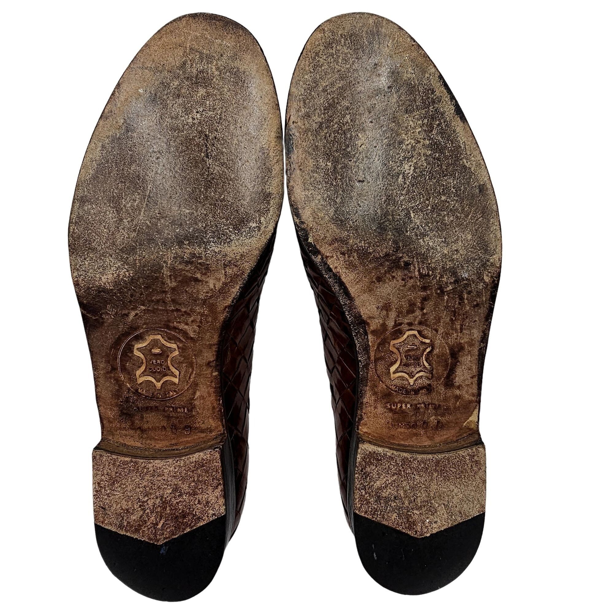 Mezlan Vintage Mezlan "Riviera" Men's Size 9.5 Brown Woven Leather Size US 9.5 / EU 42-43 - 5 Thumbnail
