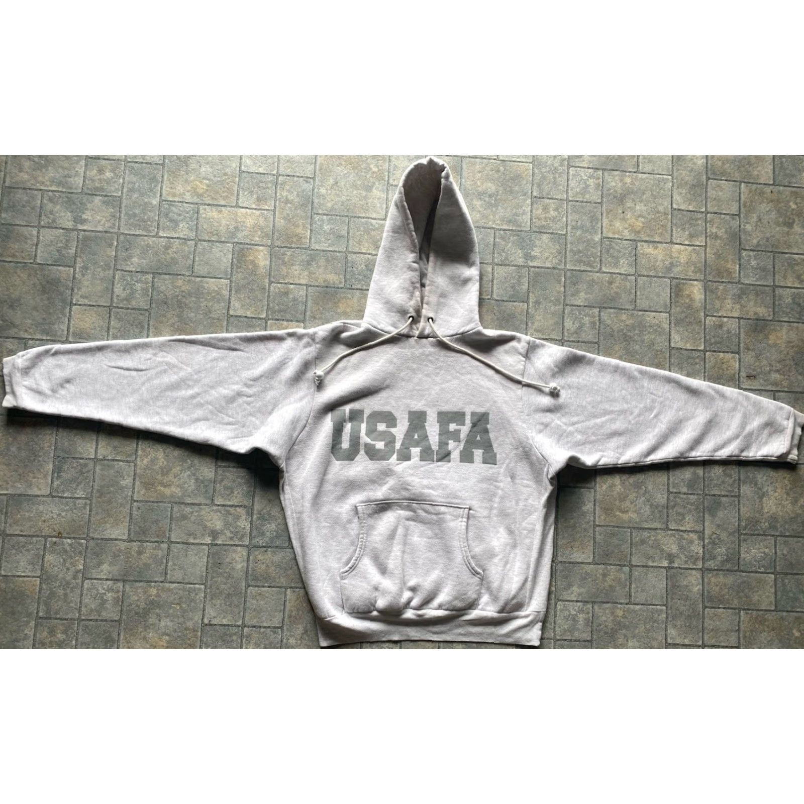 Vintage VINTAGE Heart And Core Hoodie Men's XS Gray Logo USA Pullover USAFA Theme Size US XS / EU 42 / 0 - 2 Thumbnail