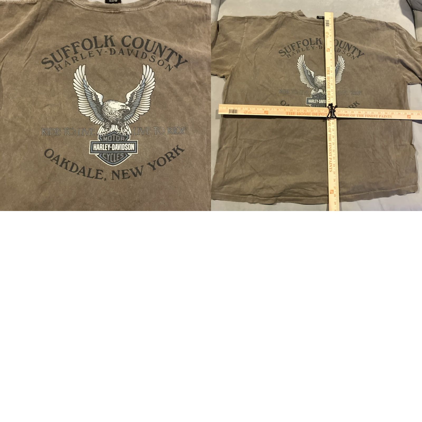 Harley Davidson VINTAGE Harley-Davidson Suffolk County New York Single Stitch T Shirt XXL Brown Mens T-Shirt Short Sleeve 2XL Size US XXL / EU 58 / 5 - 8 Thumbnail