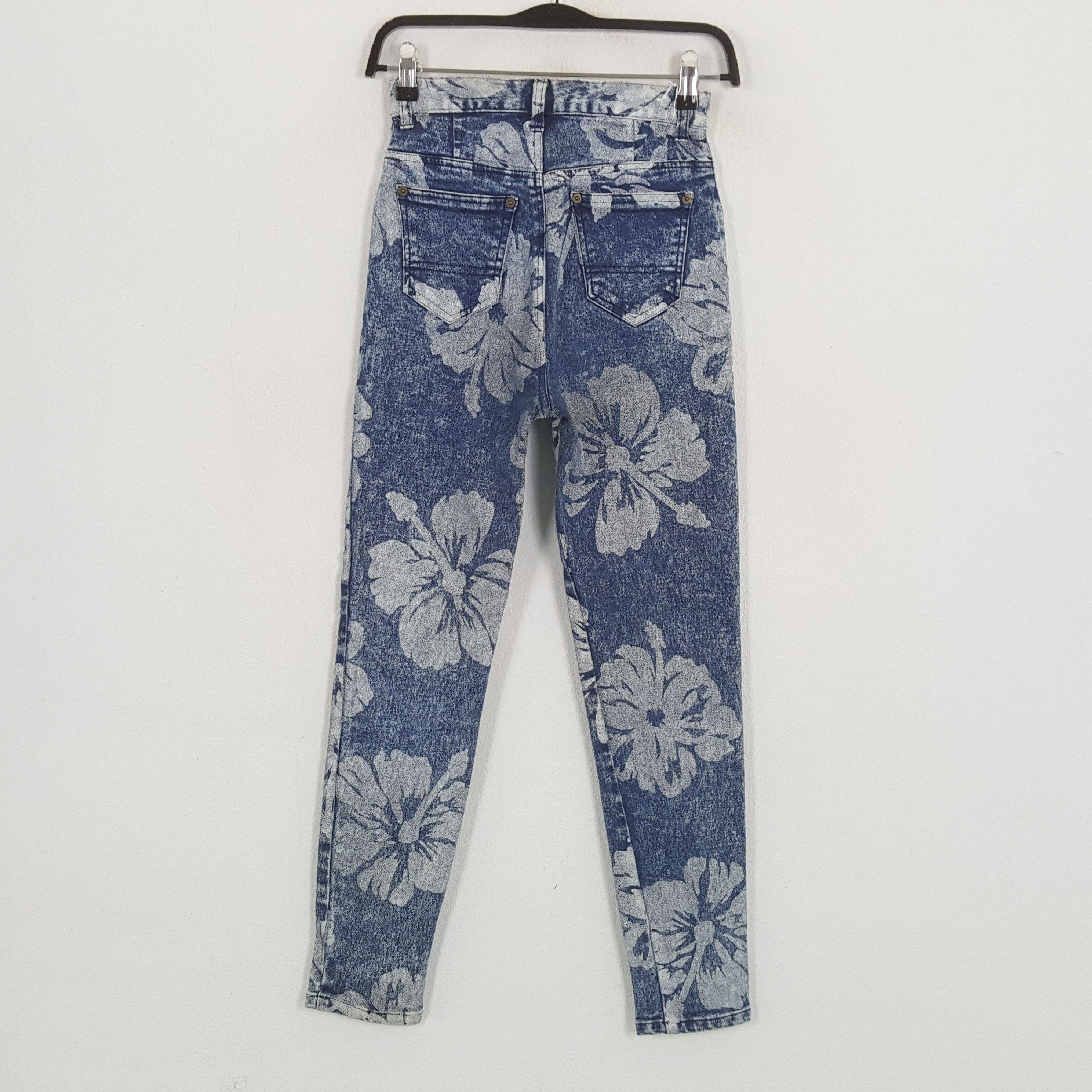 Japanese Brand RYU SPORT Japanese Fashion Style Flowers Jeans Size 23" - 4 Thumbnail