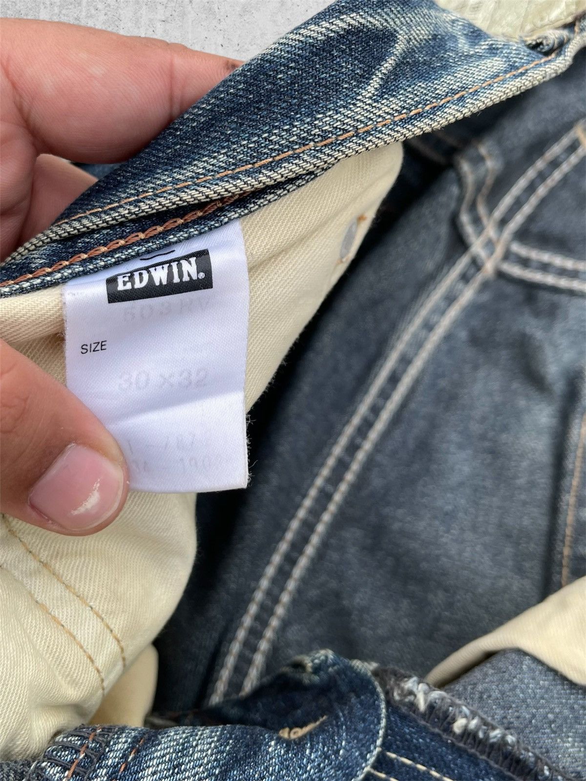 Edwin × Japanese Brand 🔥 Edwin 503 Distressed Denim Vintage W30 🔥 Size US 30 / EU 46 - 9 Thumbnail