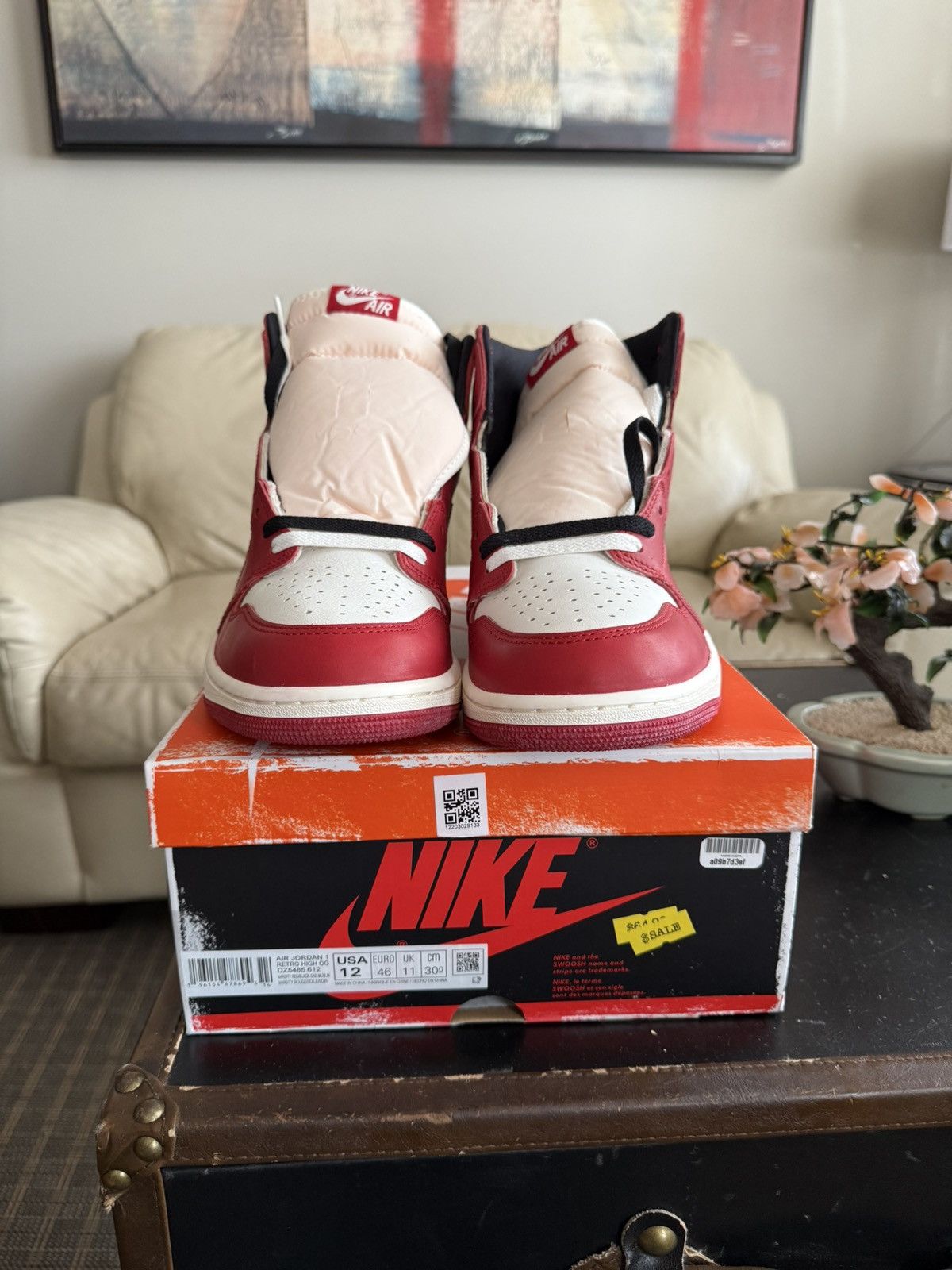 Jordan Brand × Nike Jordan 1 Retro Chicago Lost & Found ** REIMAGINED ** Size US 12 / EU 45 - 5 Thumbnail