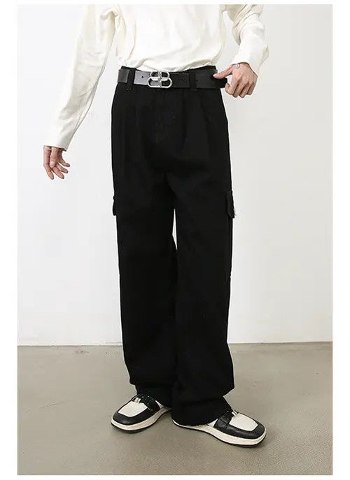 Jean Japanese retro loose straight trend casual workwear jeans Size US 32 / EU 48 - 7 Thumbnail