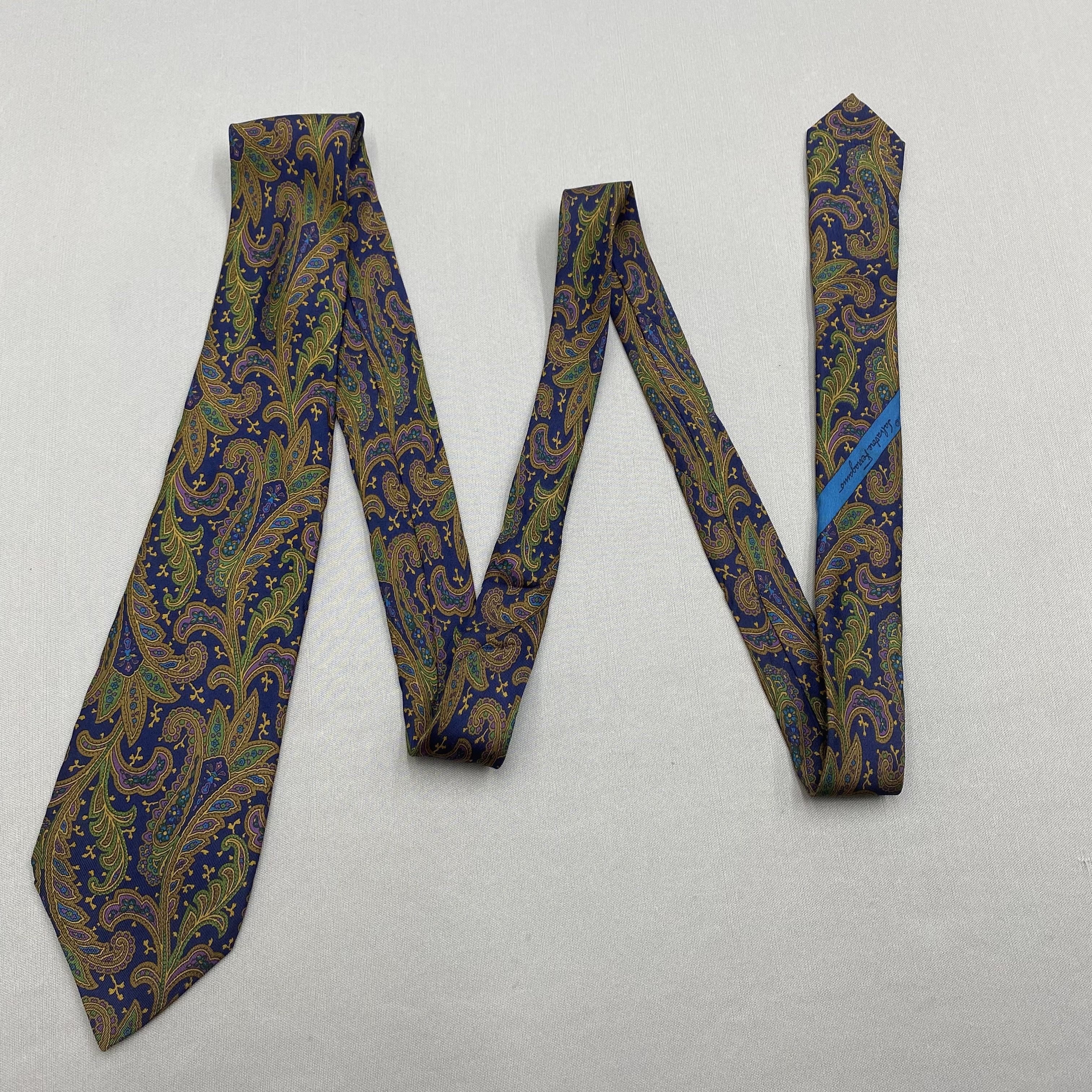 Salvatore Ferragamo Vintage Salvatore Ferragamo SILK Necktie Cravate Pure Silk Size ONE SIZE - 5 Thumbnail