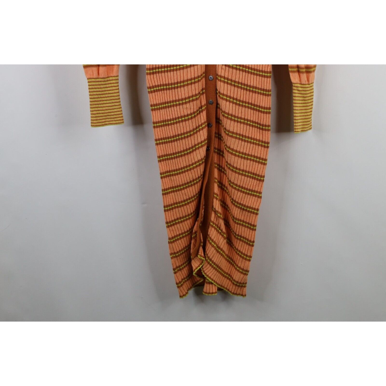 Free People Free People Boho Chic Striped Knit Collared Sweater Dress Size M / US 6-8 / IT 42-44 - 4 Thumbnail