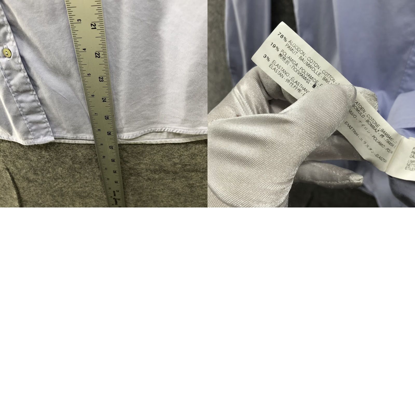 Zara Zara Womens S Button Down Dress Shirt Long Sleeve Jewel Accent Light Blue Size S / US 4 / IT 40 - 8 Thumbnail