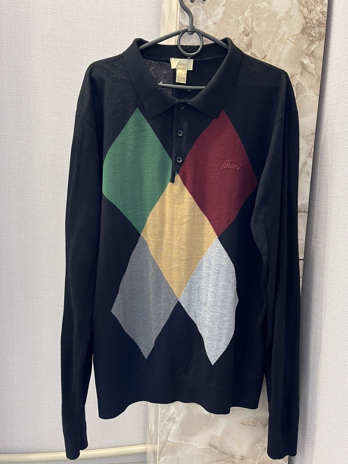 Brioni × Vintage Vintage Brioni polo longsleeve luxury minimalistic Size US XL / EU 56 / 4 - 2 Thumbnail