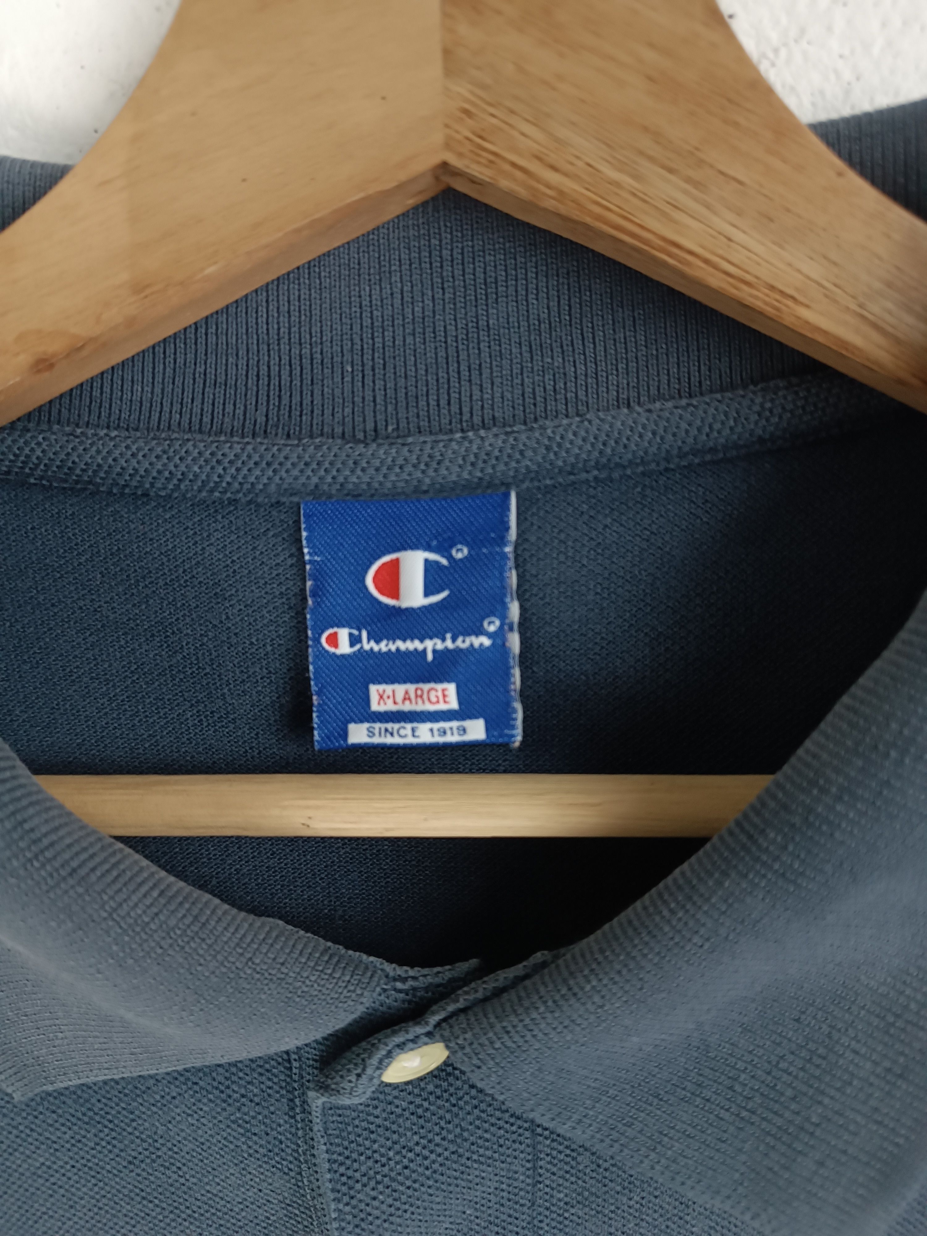 Champion VINTAGE Y2K FADED CHAMPION POLO BUTTON SHIRTS Size US L / EU 52-54 / 3 - 8 Thumbnail