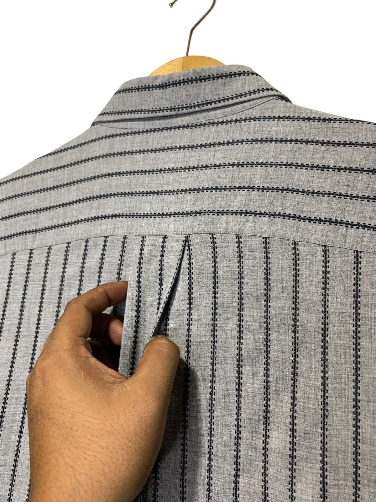 Givenchy 2000s Givenchy paris stitches stripe blue sapphire shirt Size US M / EU 48-50 / 2 - 10 Thumbnail