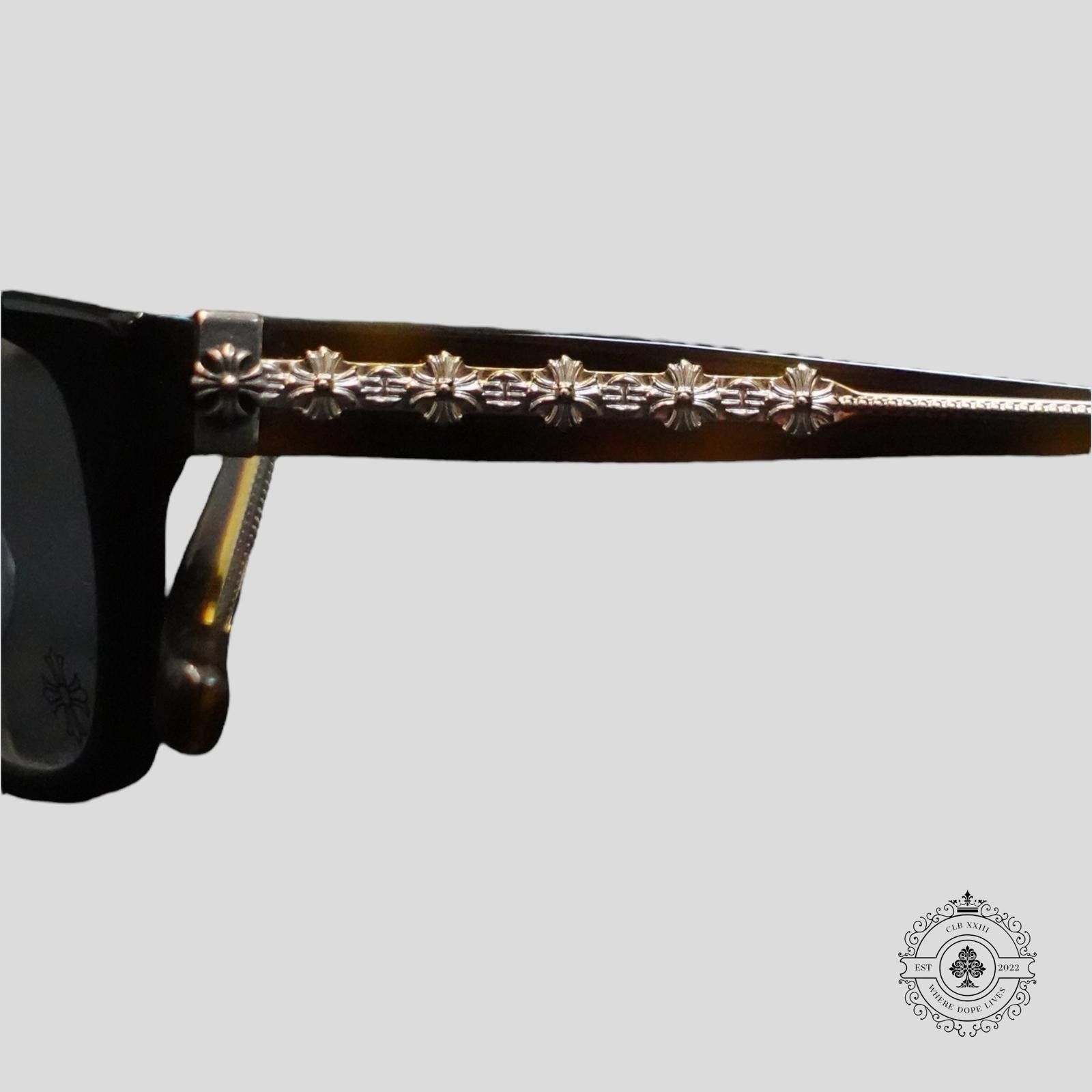 Chrome Hearts Chrome Hearts Drop Box Glasses in Tortoise Shell/Silver Size ONE SIZE - 3 Thumbnail