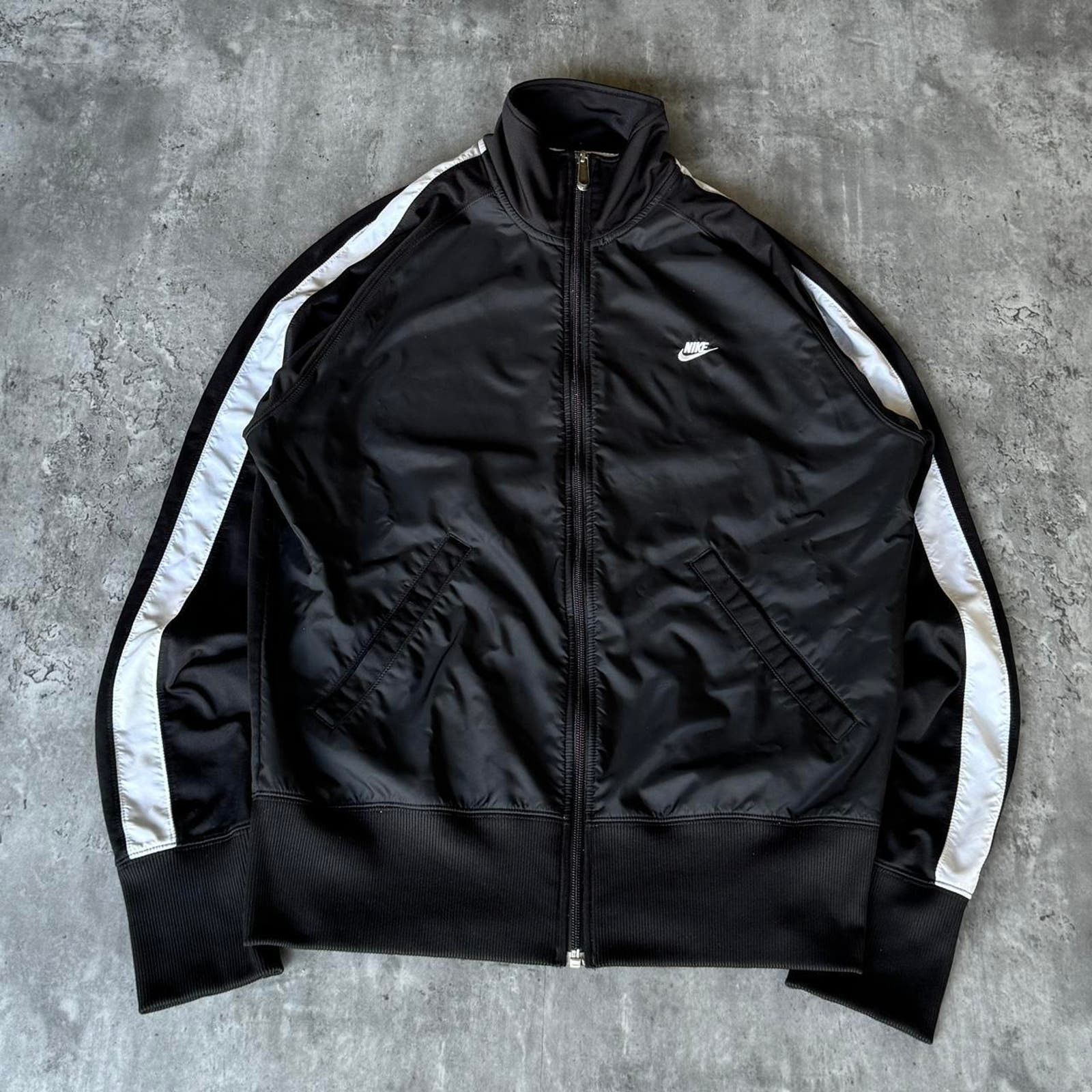 Nike Crazy Nike Silver Tag Y2K Skater Grunge Cyber Zip Up Jacket